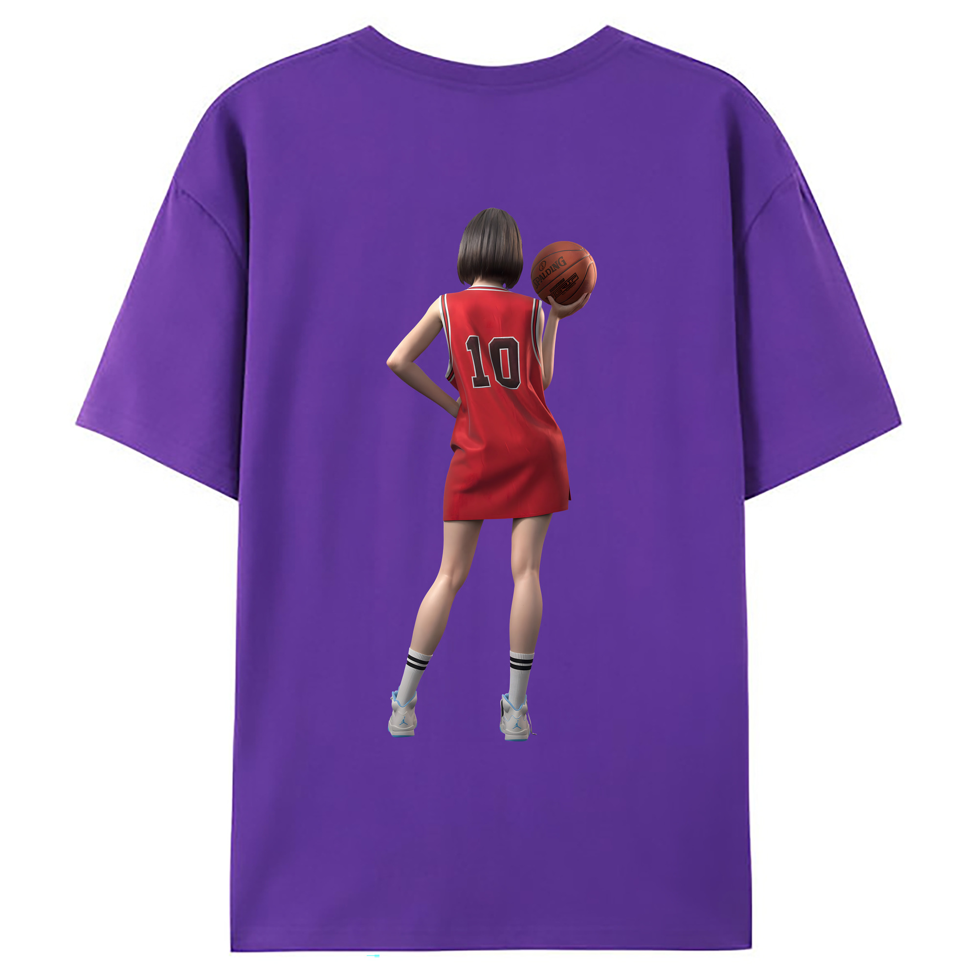 （画像用） SLAM DUNK／スラムダンク 綿100％ メンズ半袖Tシャツ（バックプリント） 通気性