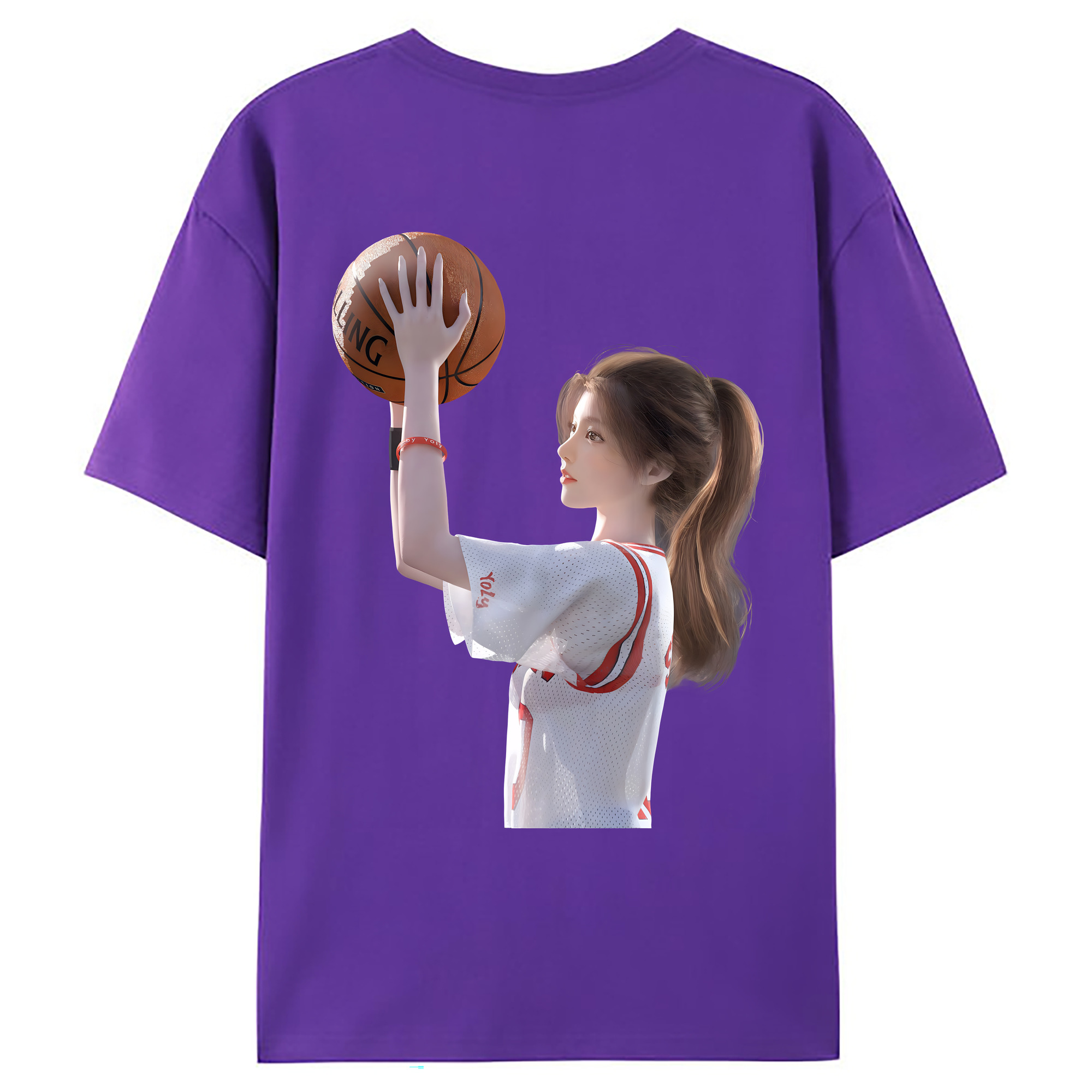 （画像用） SLAM DUNK／スラムダンク 綿100％ メンズ半袖Tシャツ（バックプリント） 通気性