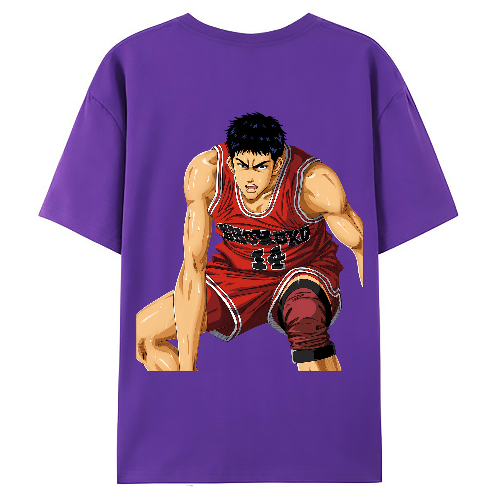 （画像用） SLAM DUNK／スラムダンク 綿100％ メンズ半袖Tシャツ（バックプリント） 通気性