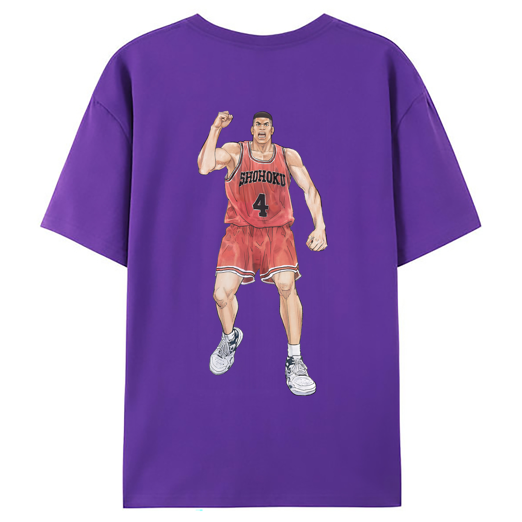 （画像用） SLAM DUNK／スラムダンク 綿100％ メンズ半袖Tシャツ（バックプリント） 通気性