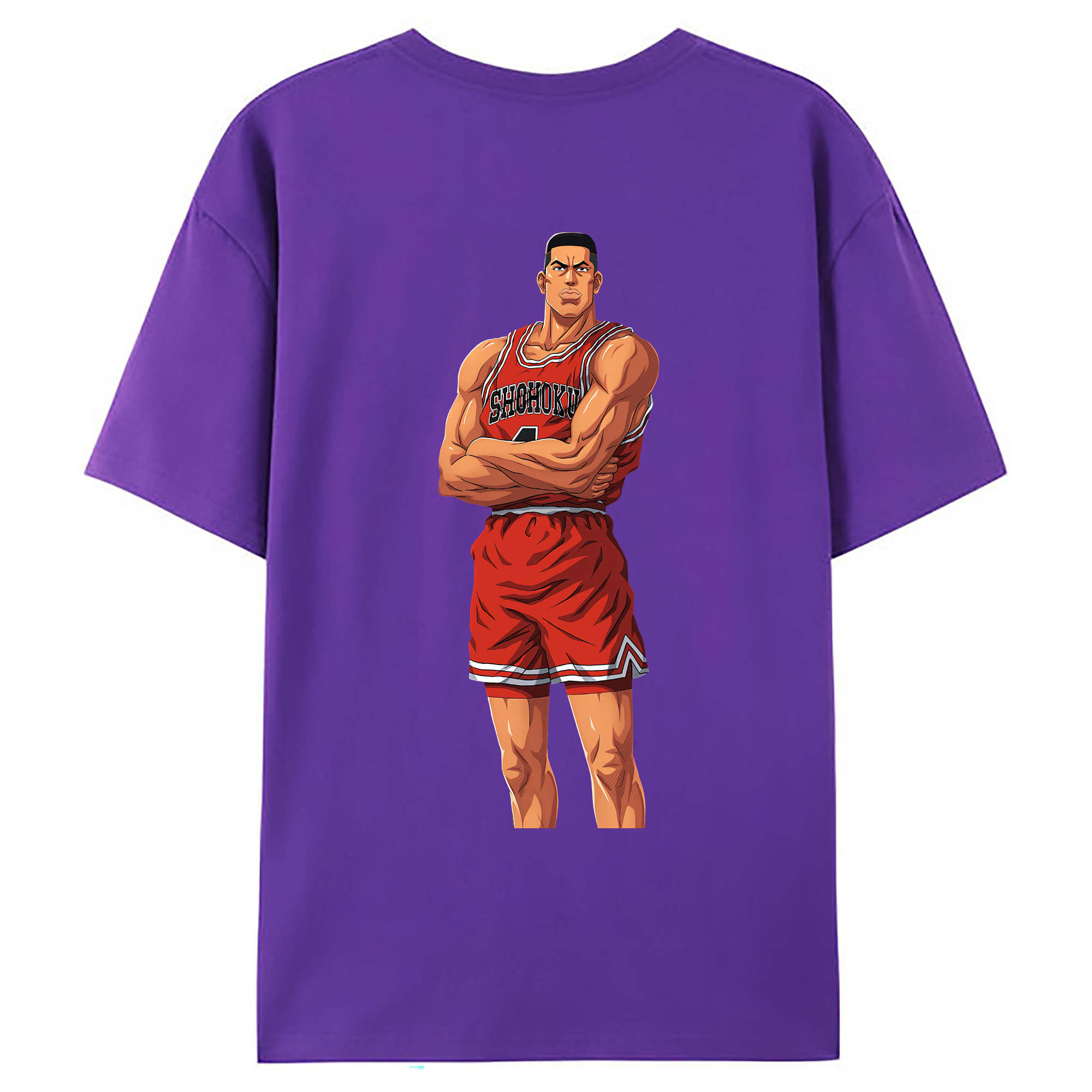 （画像用） SLAM DUNK／スラムダンク 綿100％ メンズ半袖Tシャツ（バックプリント） 通気性