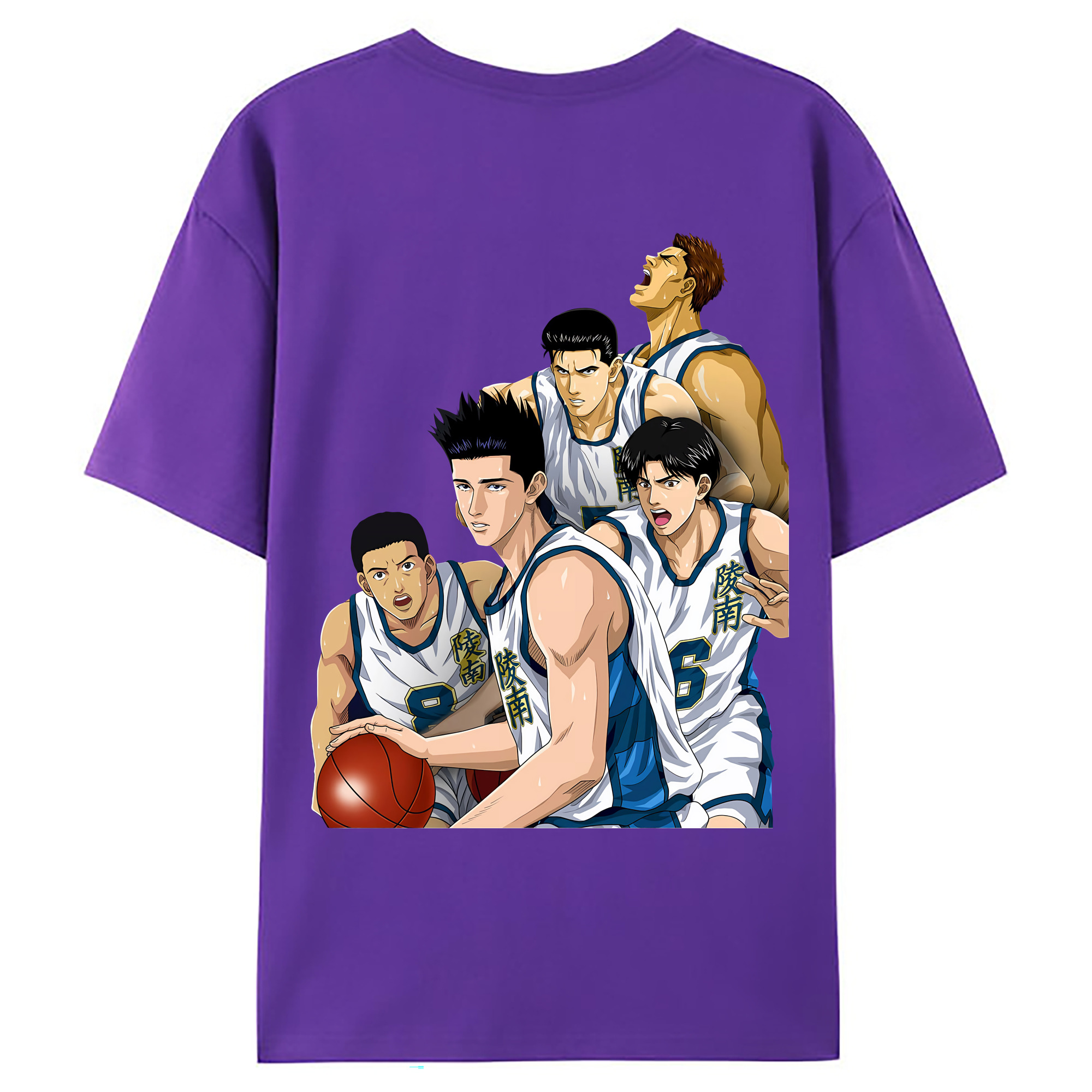 （画像用） SLAM DUNK／スラムダンク 綿100％ メンズ半袖Tシャツ（バックプリント） 通気性