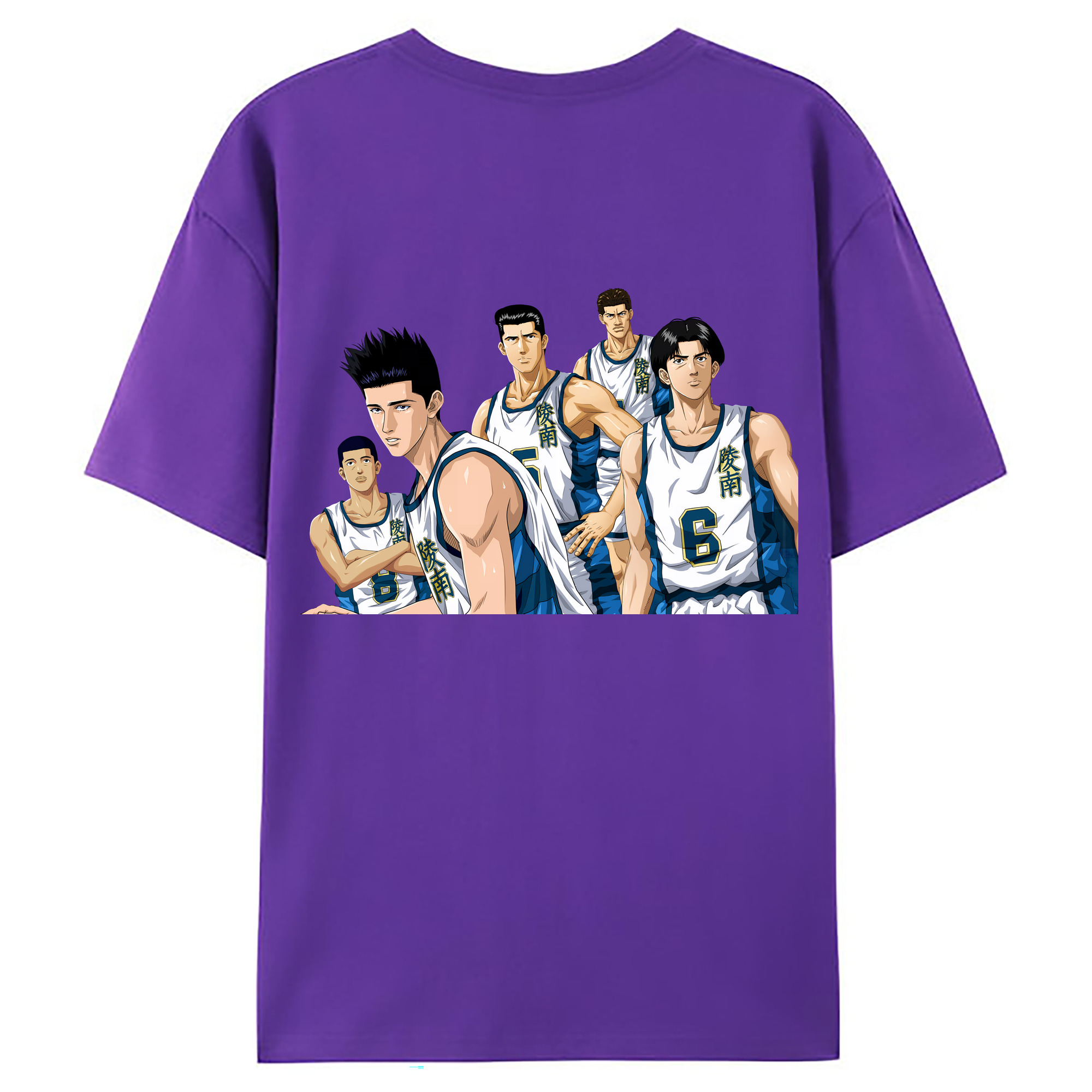 （画像用） SLAM DUNK／スラムダンク 綿100％ メンズ半袖Tシャツ（バックプリント） 通気性