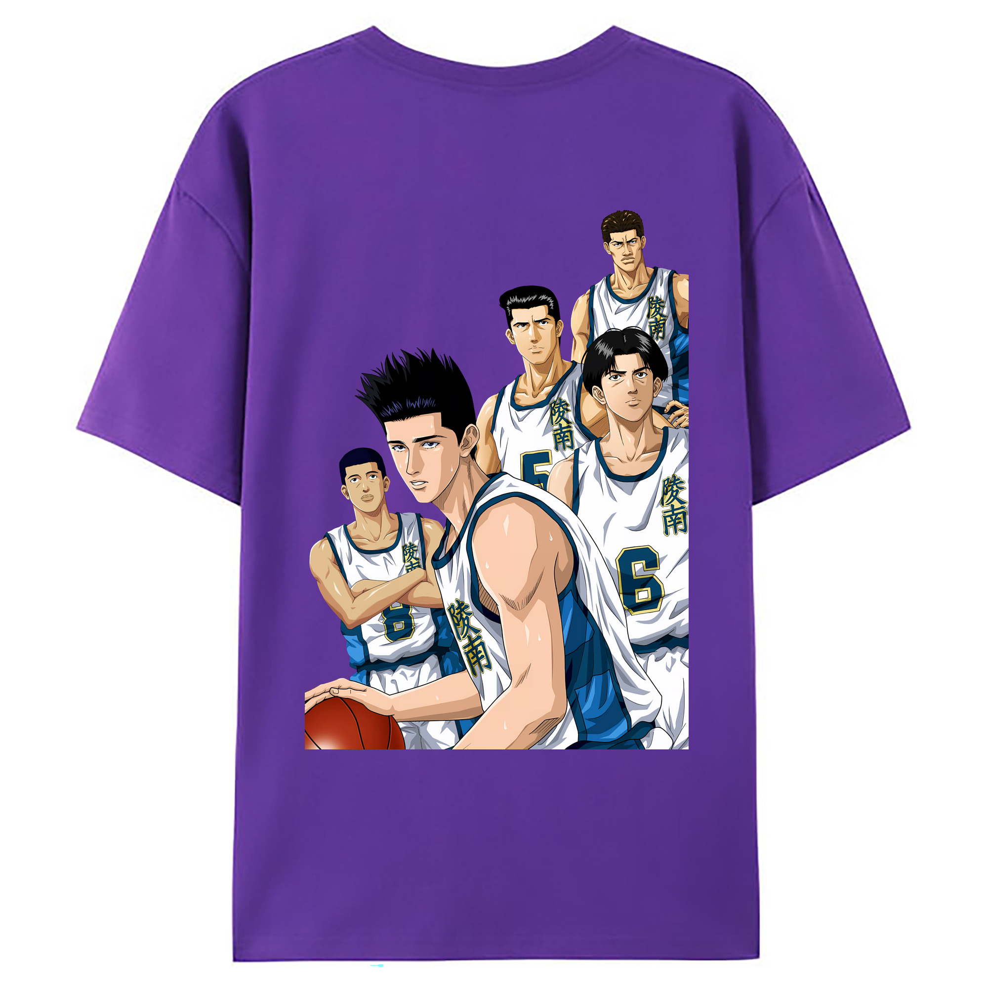 （画像用） SLAM DUNK／スラムダンク 綿100％ メンズ半袖Tシャツ（バックプリント） 通気性