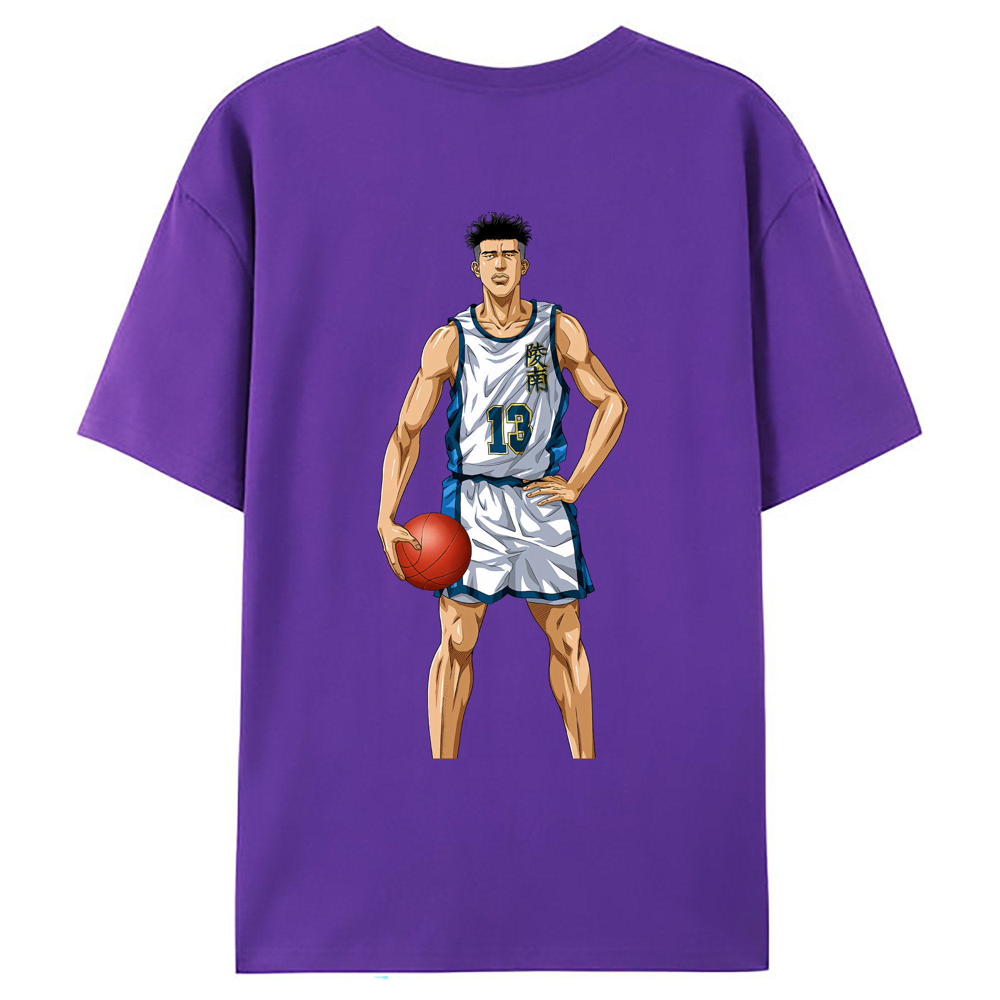 （画像用） SLAM DUNK／スラムダンク 綿100％ メンズ半袖Tシャツ（バックプリント） 通気性