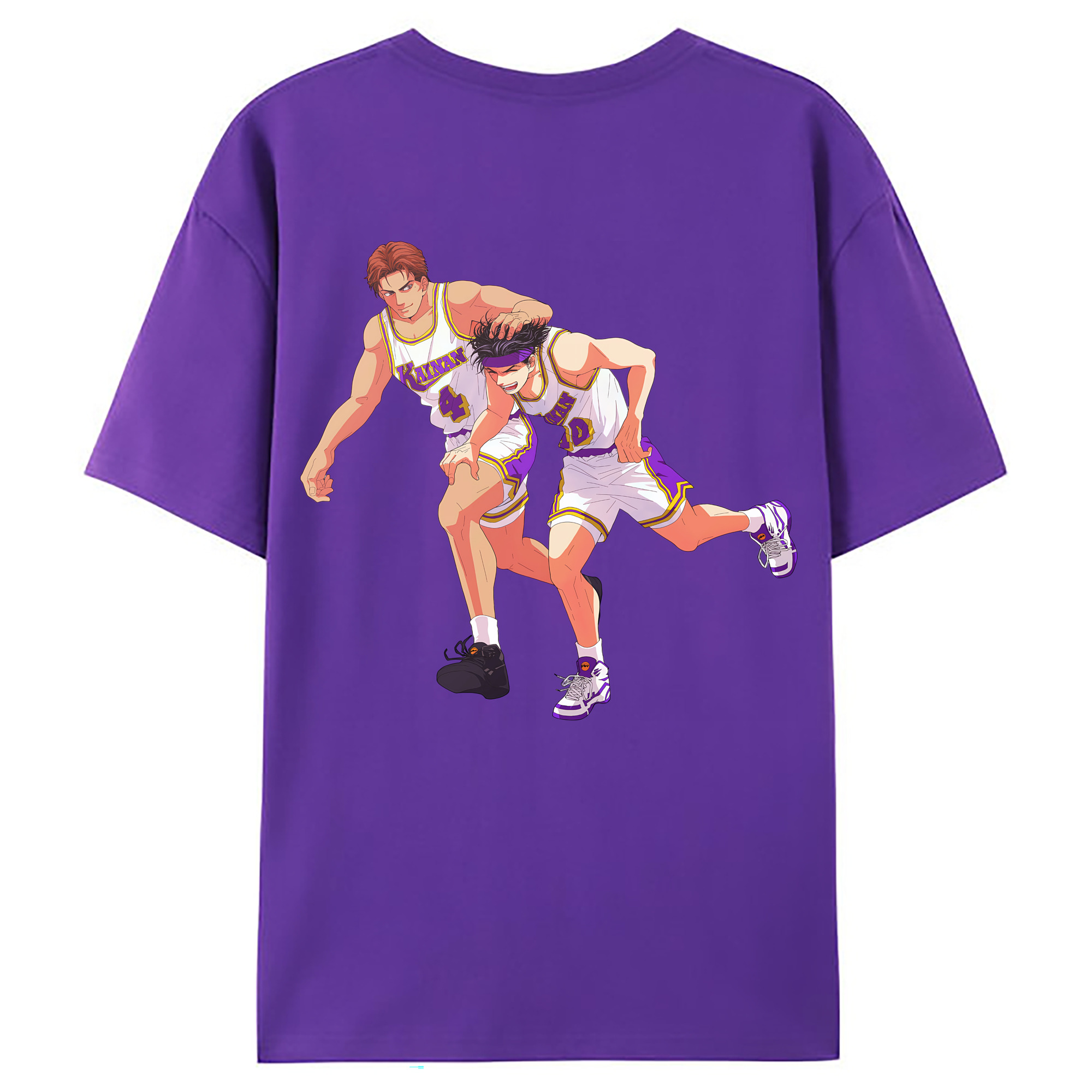（画像用） SLAM DUNK／スラムダンク 綿100％ メンズ半袖Tシャツ（バックプリント） 通気性
