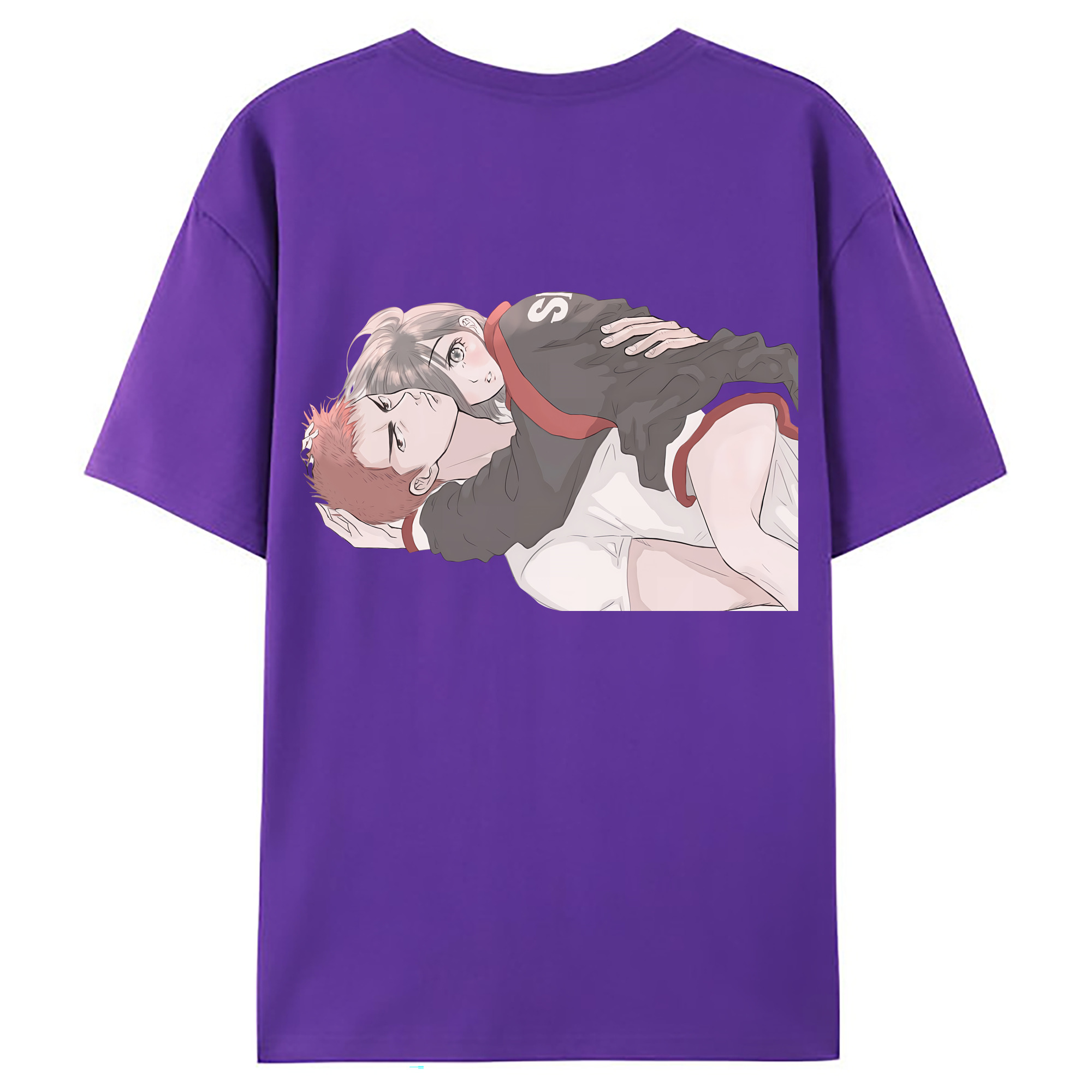 （画像用） SLAM DUNK／スラムダンク 綿100％ メンズ半袖Tシャツ（バックプリント） 通気性