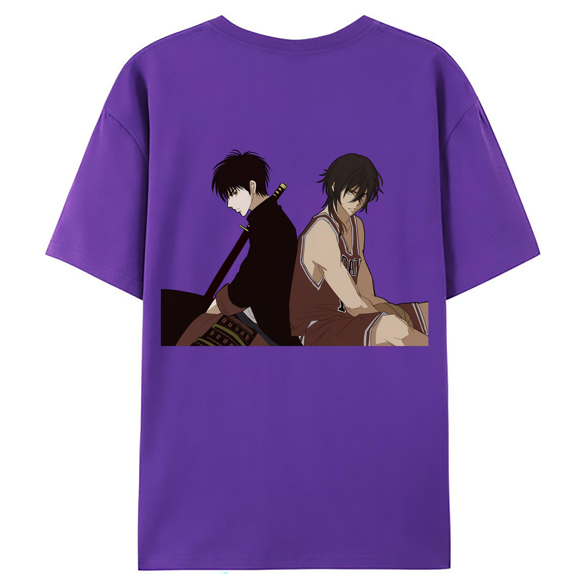 （画像用） SLAM DUNK／スラムダンク 綿100％ メンズ半袖Tシャツ（バックプリント） 通気性