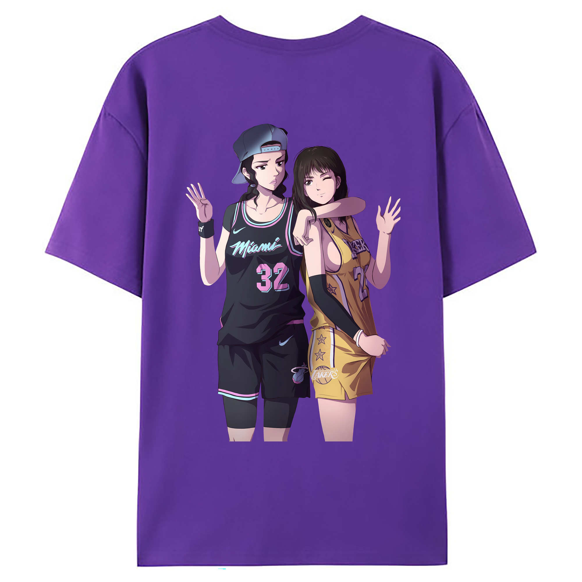 （画像用） SLAM DUNK／スラムダンク 綿100％ メンズ半袖Tシャツ（バックプリント） 通気性
