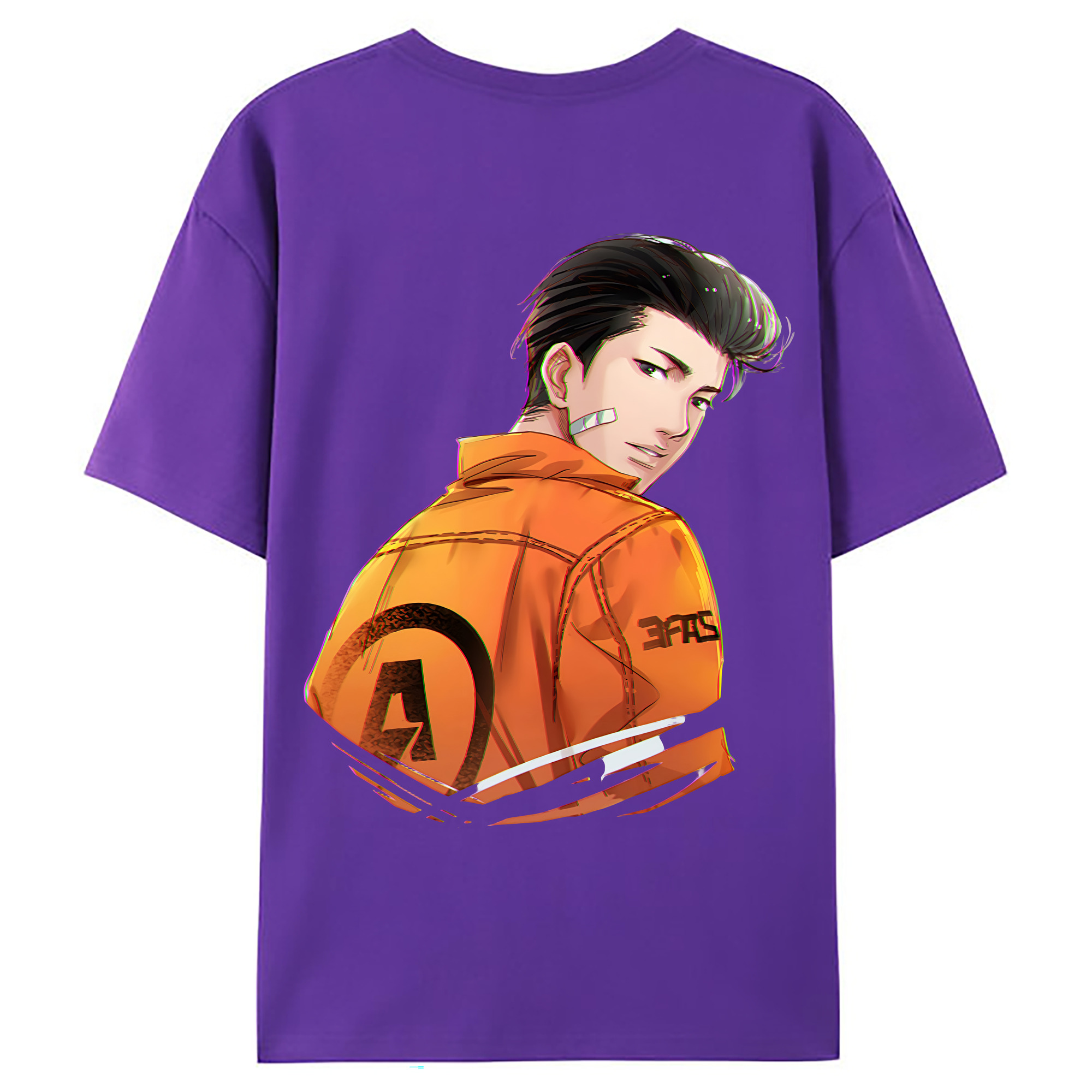 （画像用） SLAM DUNK／スラムダンク 綿100％ メンズ半袖Tシャツ（バックプリント） 通気性