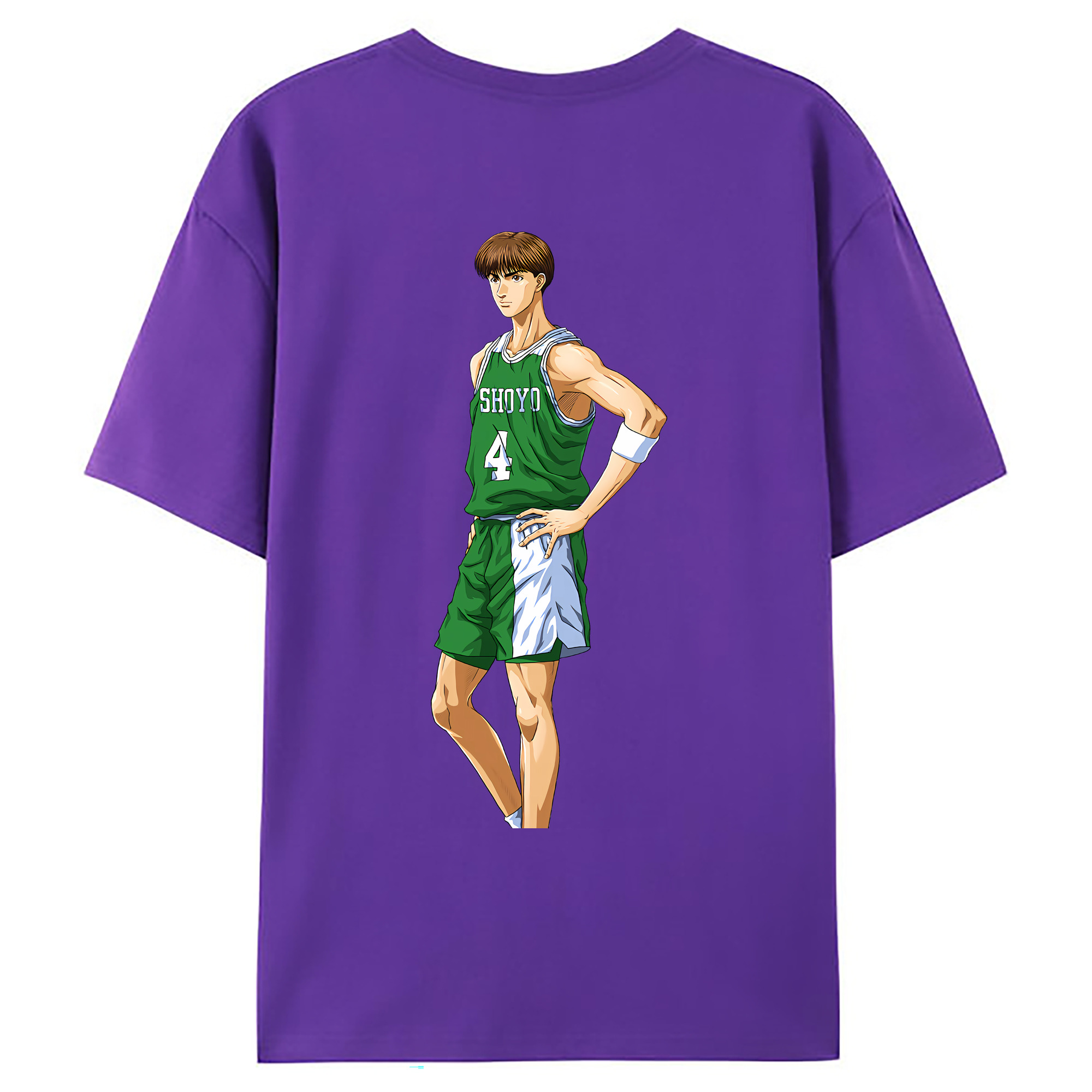 （画像用） SLAM DUNK／スラムダンク 綿100％ メンズ半袖Tシャツ（バックプリント） 通気性