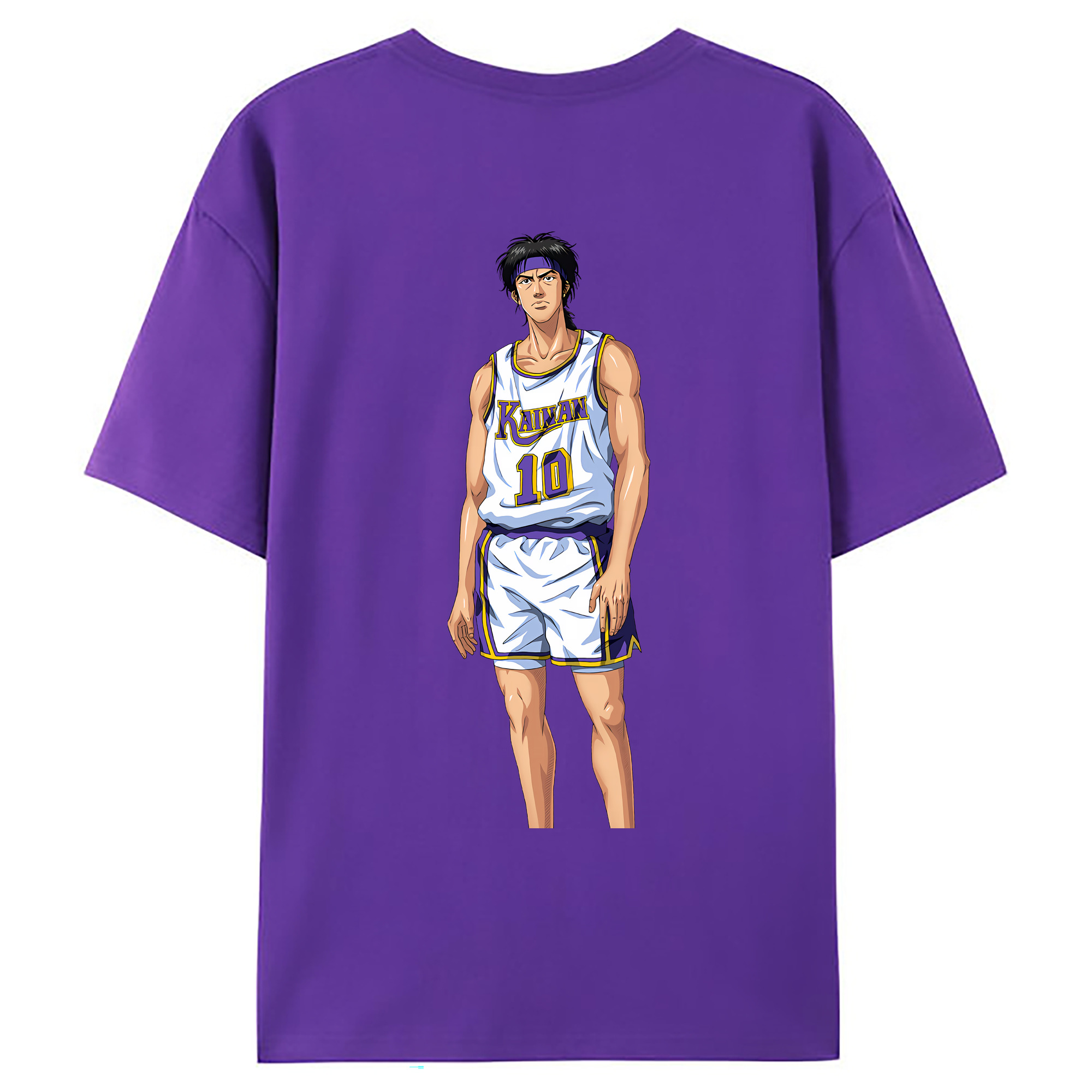 （画像用） SLAM DUNK／スラムダンク 綿100％ メンズ半袖Tシャツ（バックプリント） 通気性