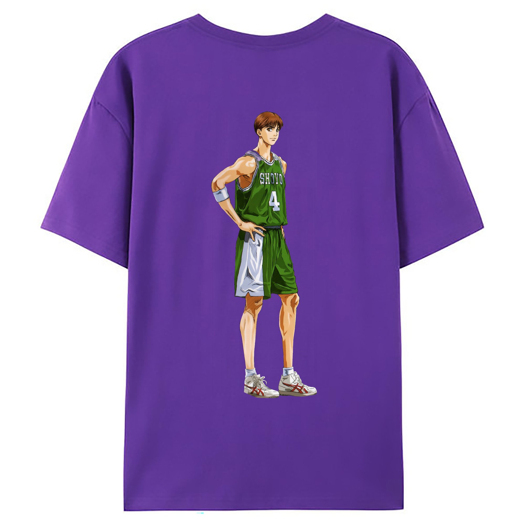 （画像用） SLAM DUNK／スラムダンク 綿100％ メンズ半袖Tシャツ（バックプリント） 通気性