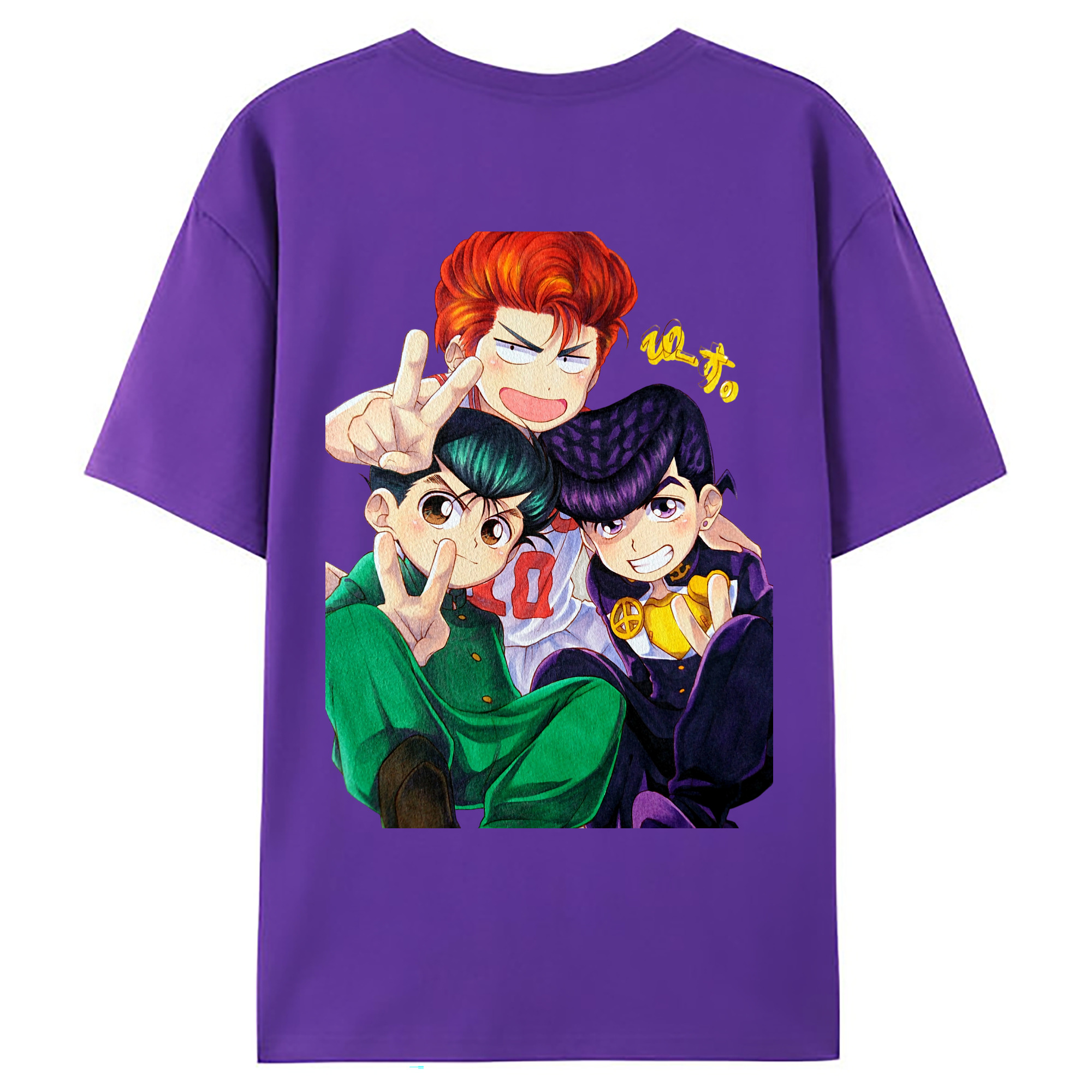 （画像用） SLAM DUNK／スラムダンク 綿100％ メンズ半袖Tシャツ（バックプリント） 通気性