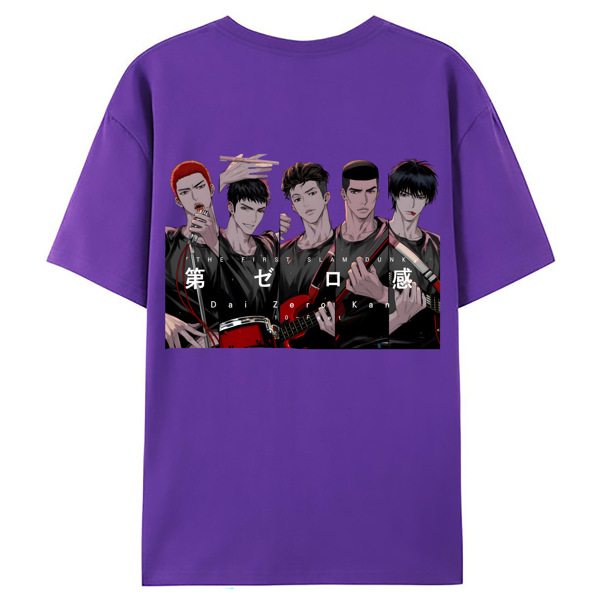 （画像用） SLAM DUNK／スラムダンク 綿100％ メンズ半袖Tシャツ（バックプリント） 通気性