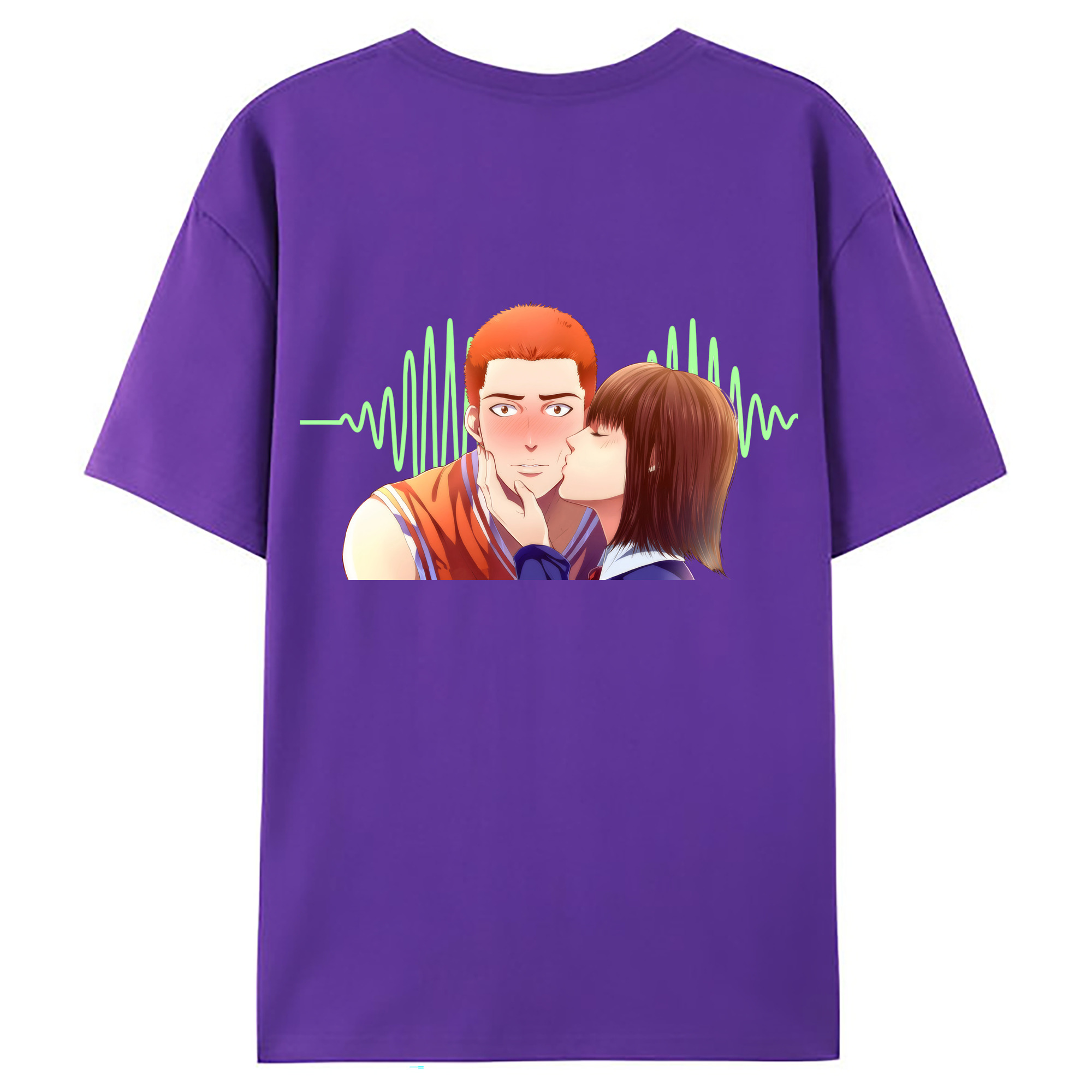 （画像用） SLAM DUNK／スラムダンク 綿100％ メンズ半袖Tシャツ（バックプリント） 通気性