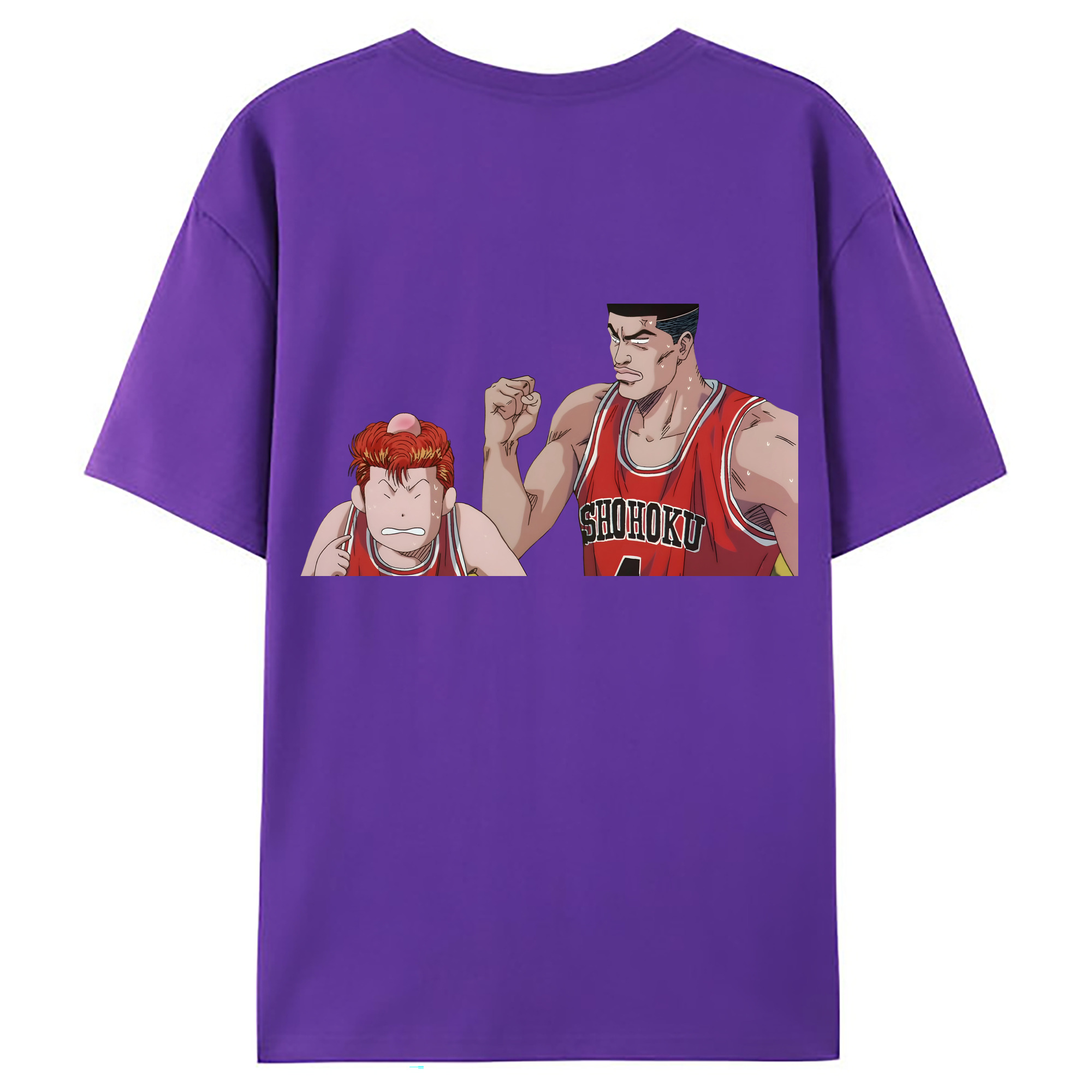 （画像用） SLAM DUNK／スラムダンク 綿100％ メンズ半袖Tシャツ（バックプリント） 通気性