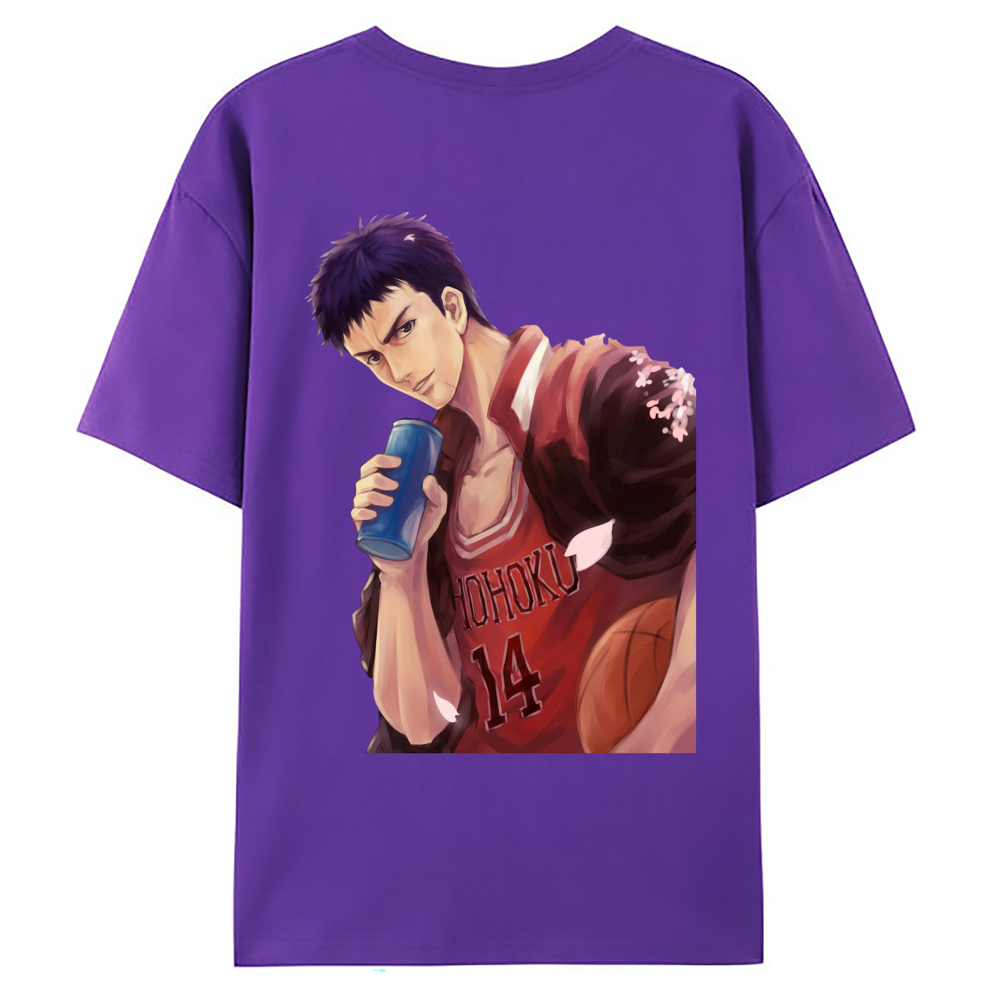 （画像用） SLAM DUNK／スラムダンク 綿100％ メンズ半袖Tシャツ（バックプリント） 通気性