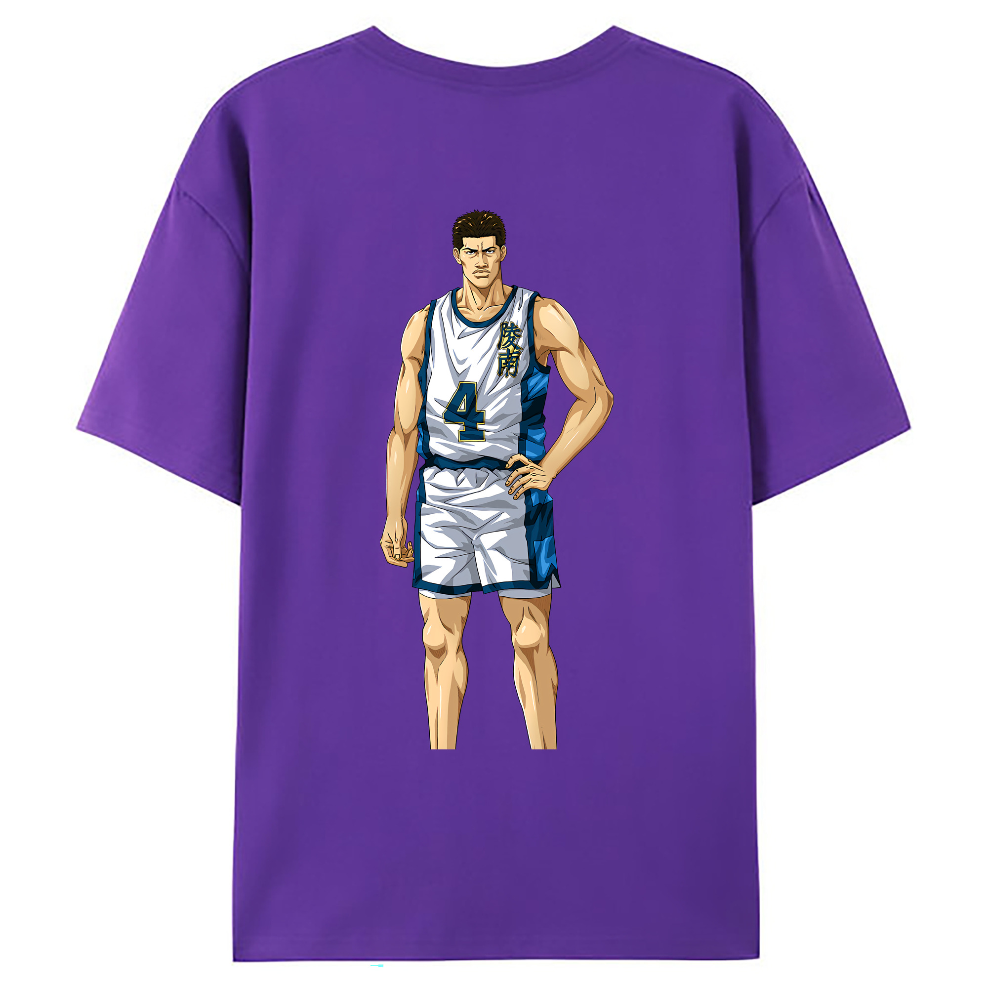 （画像用） SLAM DUNK／スラムダンク 綿100％ メンズ半袖Tシャツ（バックプリント） 通気性