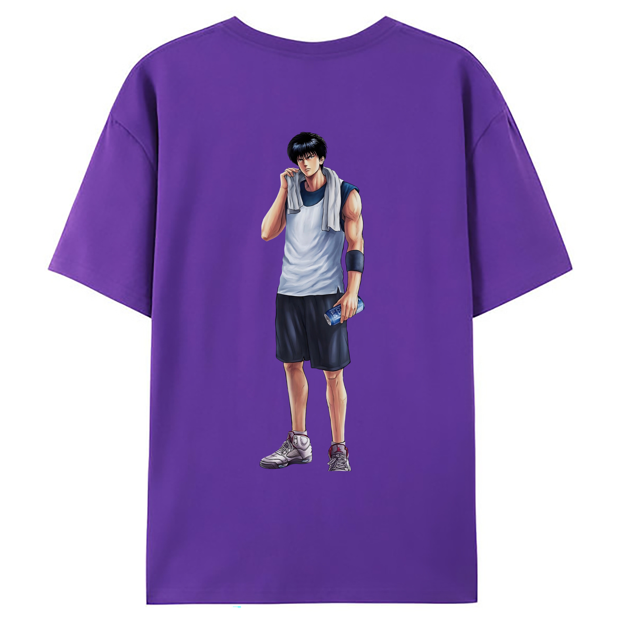 （画像用） SLAM DUNK／スラムダンク 綿100％ メンズ半袖Tシャツ（バックプリント） 通気性