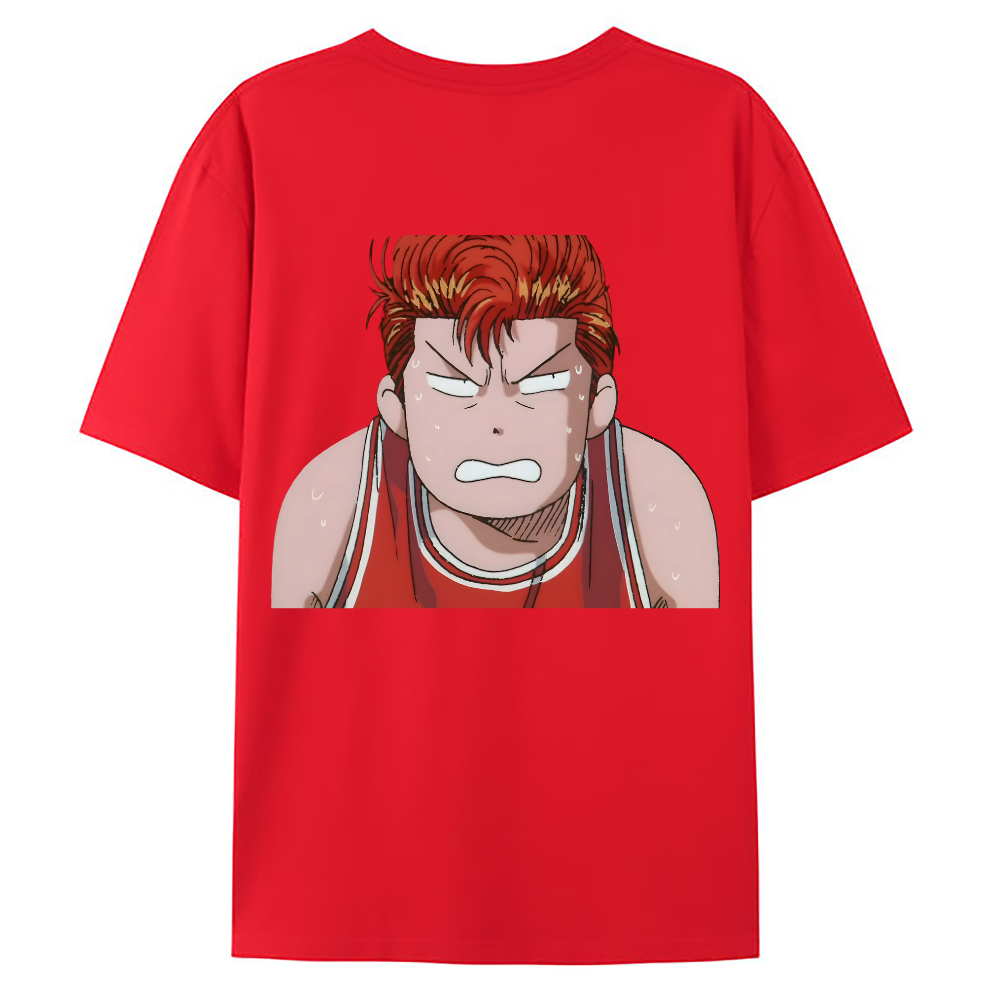 （画像用） SLAM DUNK／スラムダンク 綿100％ メンズ半袖Tシャツ（バックプリント） 通気性