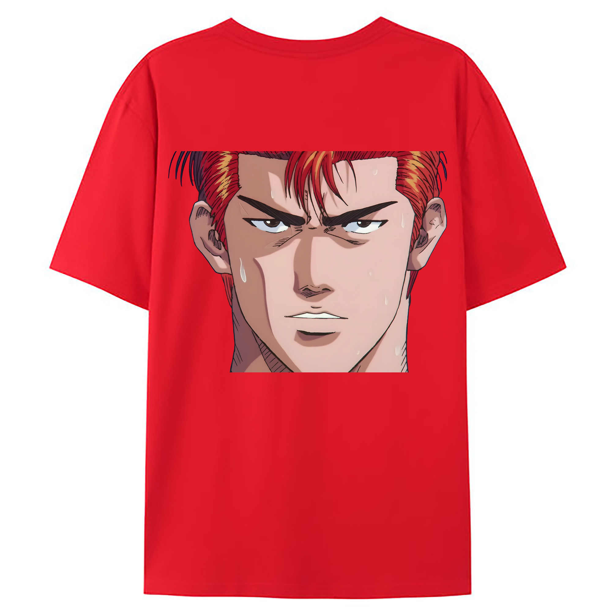 （画像用） SLAM DUNK／スラムダンク 綿100％ メンズ半袖Tシャツ（バックプリント） 通気性