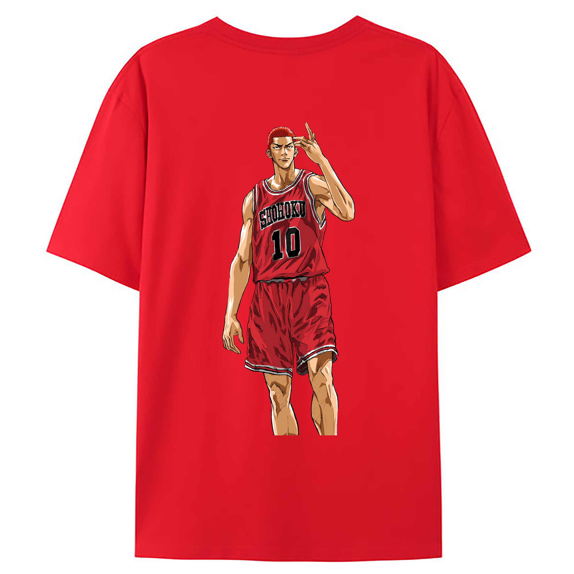 （画像用） SLAM DUNK／スラムダンク 綿100％ メンズ半袖Tシャツ（バックプリント） 通気性