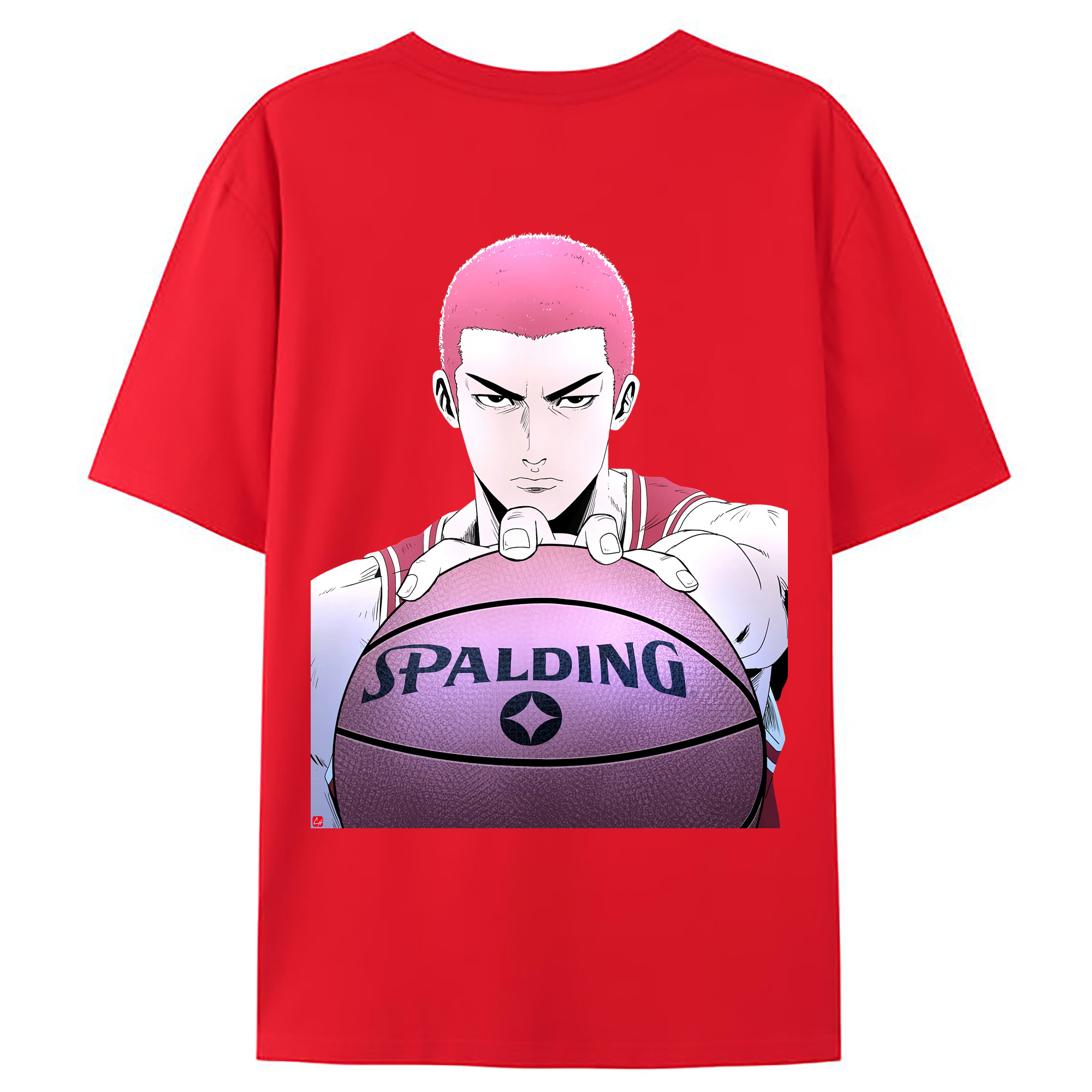 （画像用） SLAM DUNK／スラムダンク 綿100％ メンズ半袖Tシャツ（バックプリント） 通気性