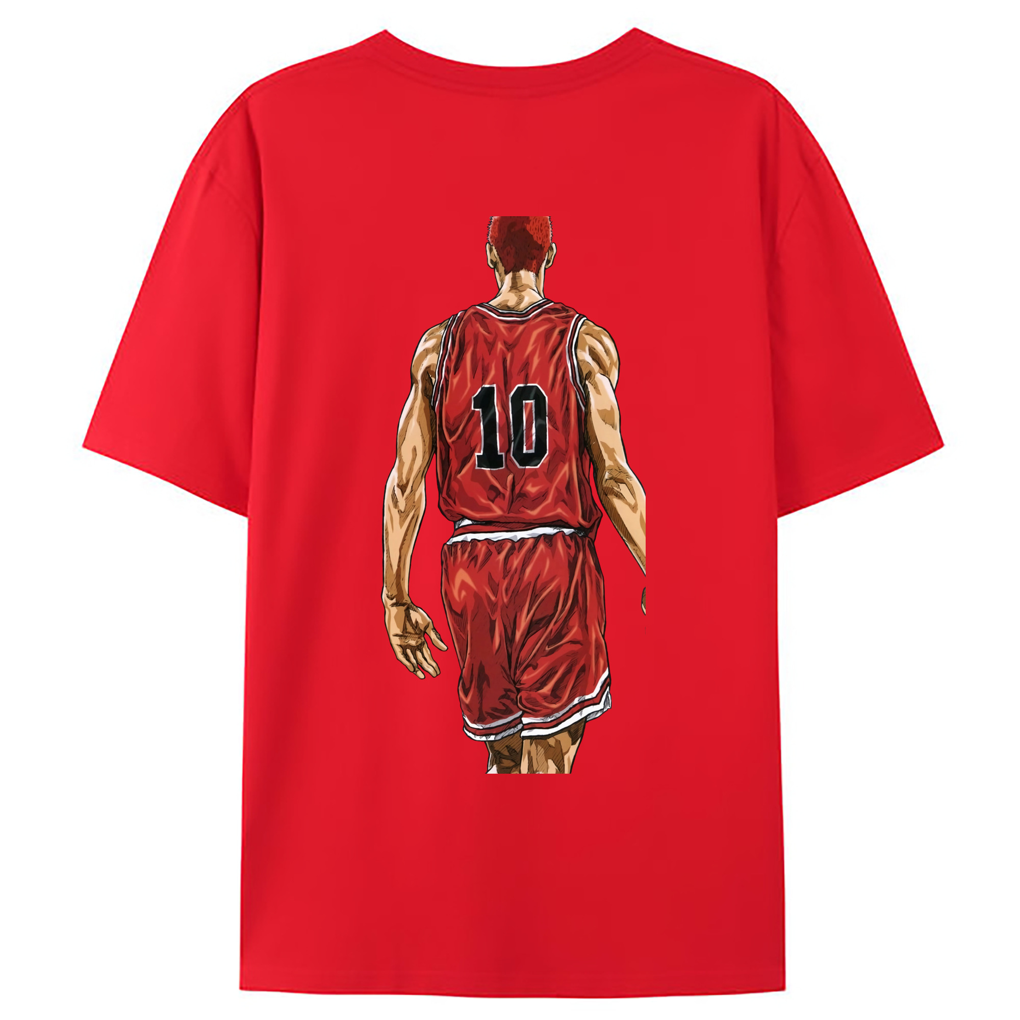 （画像用） SLAM DUNK／スラムダンク 綿100％ メンズ半袖Tシャツ（バックプリント） 通気性