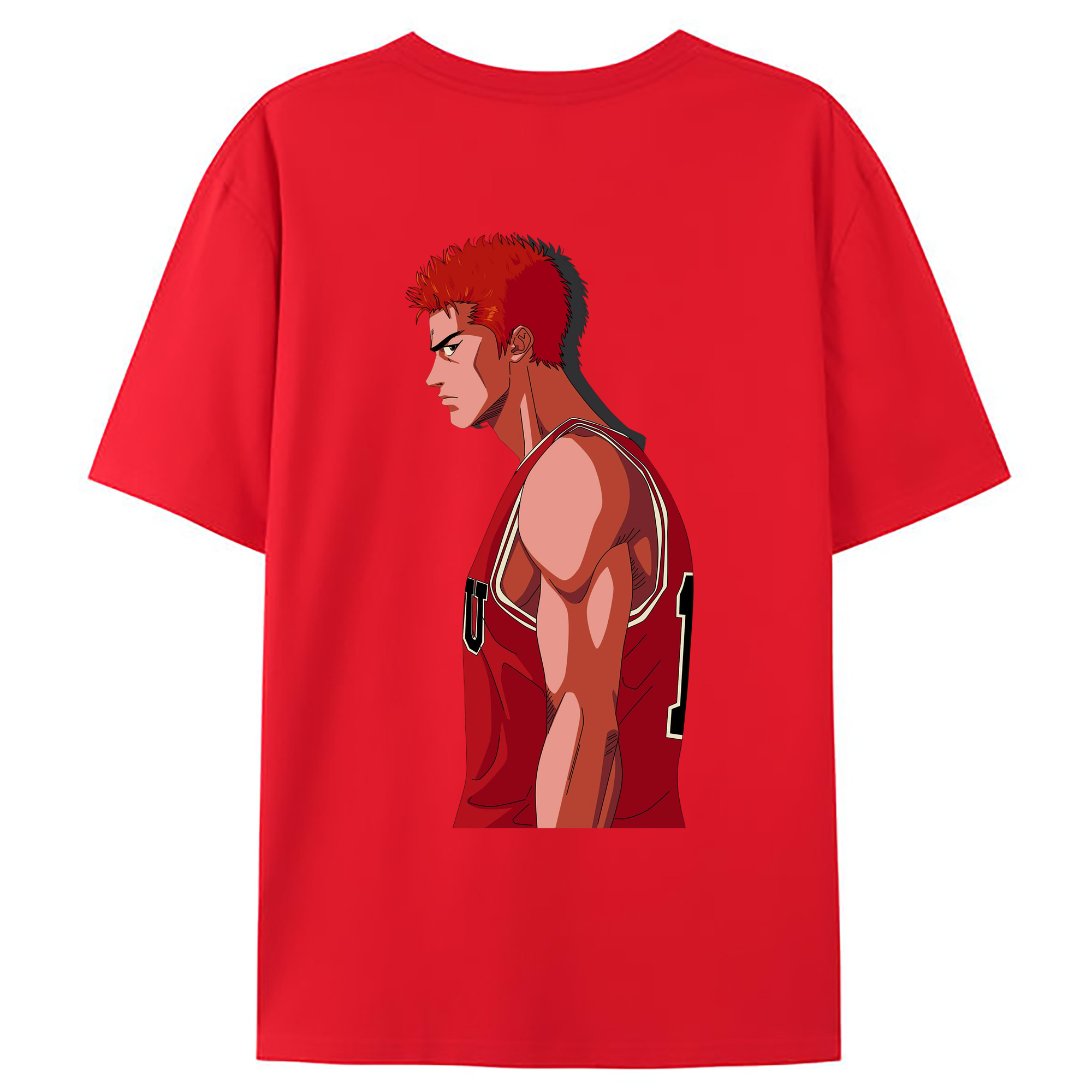（画像用） SLAM DUNK／スラムダンク 綿100％ メンズ半袖Tシャツ（バックプリント） 通気性