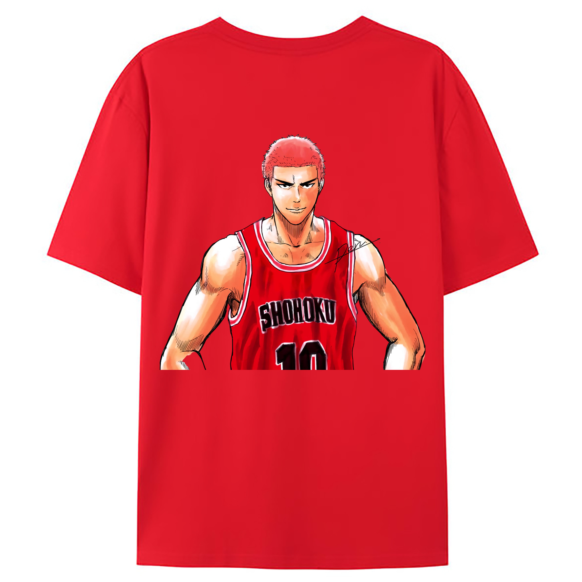 （画像用） SLAM DUNK／スラムダンク 綿100％ メンズ半袖Tシャツ（バックプリント） 通気性