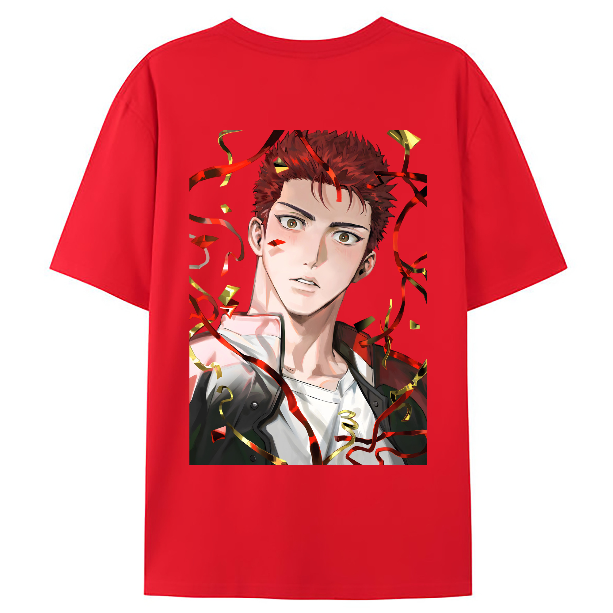 （画像用） SLAM DUNK／スラムダンク 綿100％ メンズ半袖Tシャツ（バックプリント） 通気性