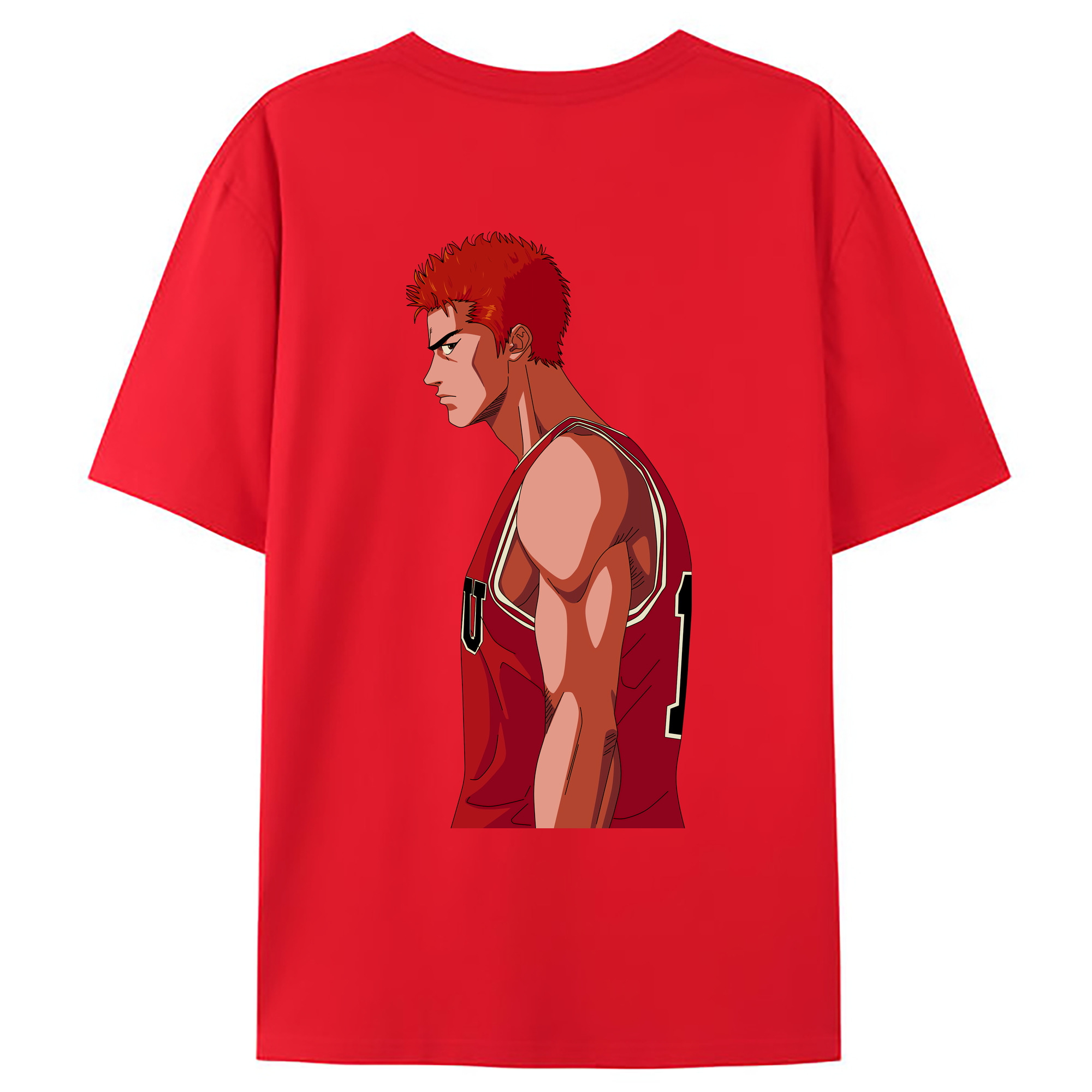（画像用） SLAM DUNK／スラムダンク 綿100％ メンズ半袖Tシャツ（バックプリント） 通気性