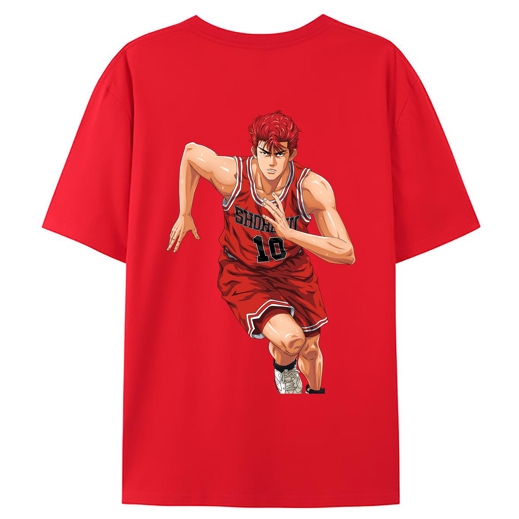 （画像用） SLAM DUNK／スラムダンク 綿100％ メンズ半袖Tシャツ（バックプリント） 通気性
