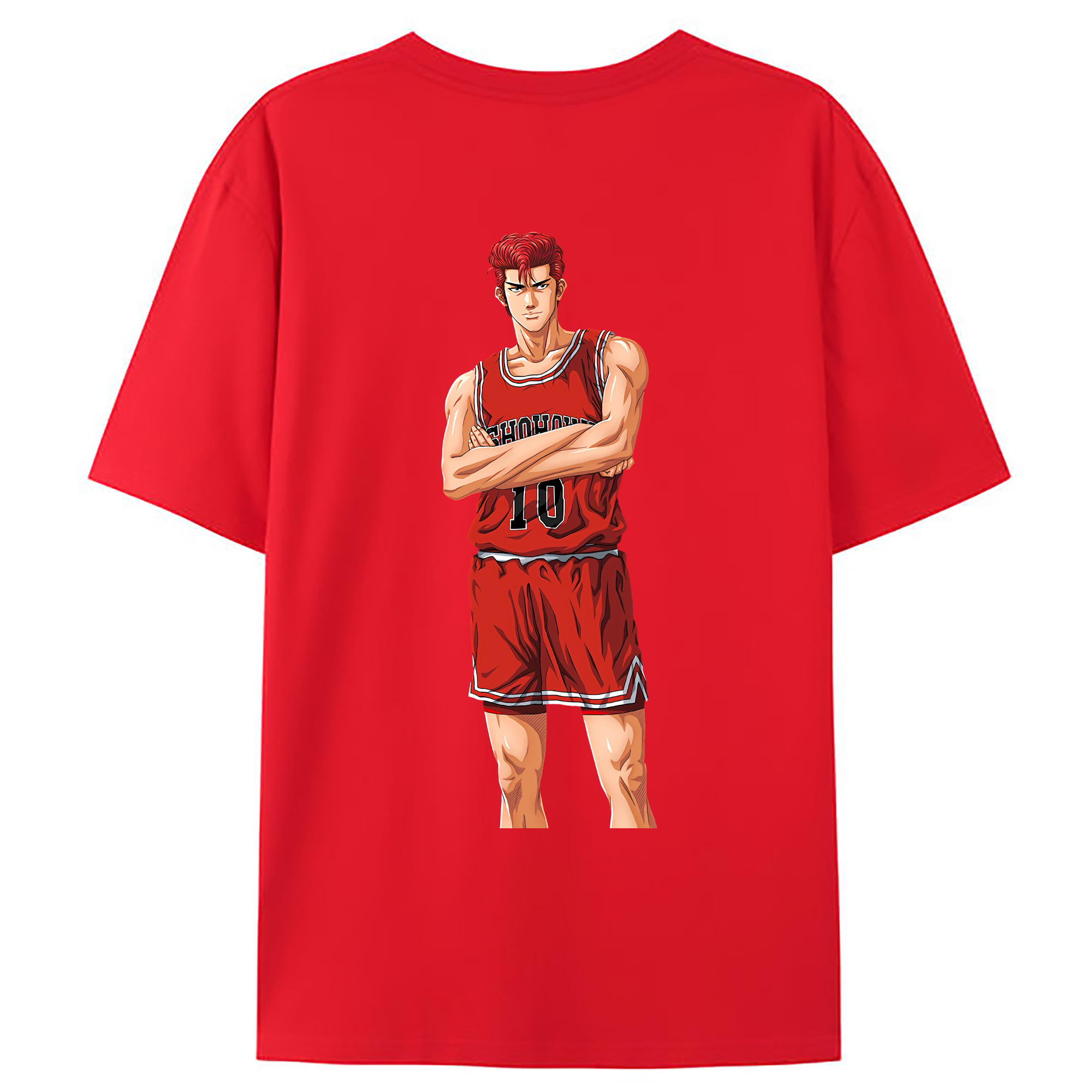 （画像用） SLAM DUNK／スラムダンク 綿100％ メンズ半袖Tシャツ（バックプリント） 通気性