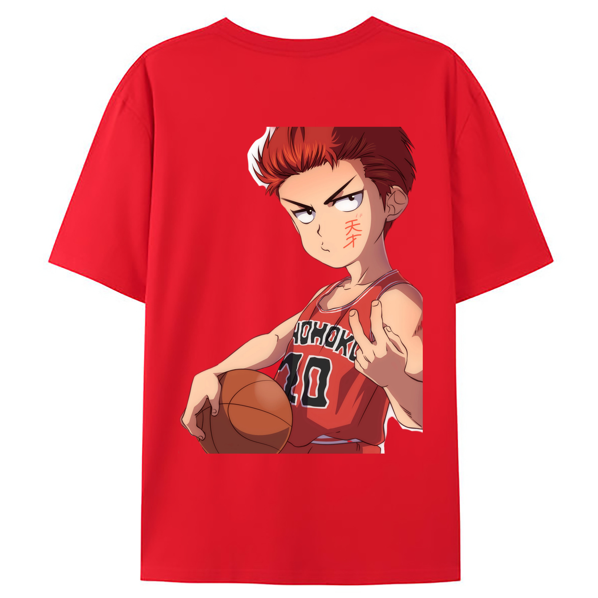 （画像用） SLAM DUNK／スラムダンク 綿100％ メンズ半袖Tシャツ（バックプリント） 通気性
