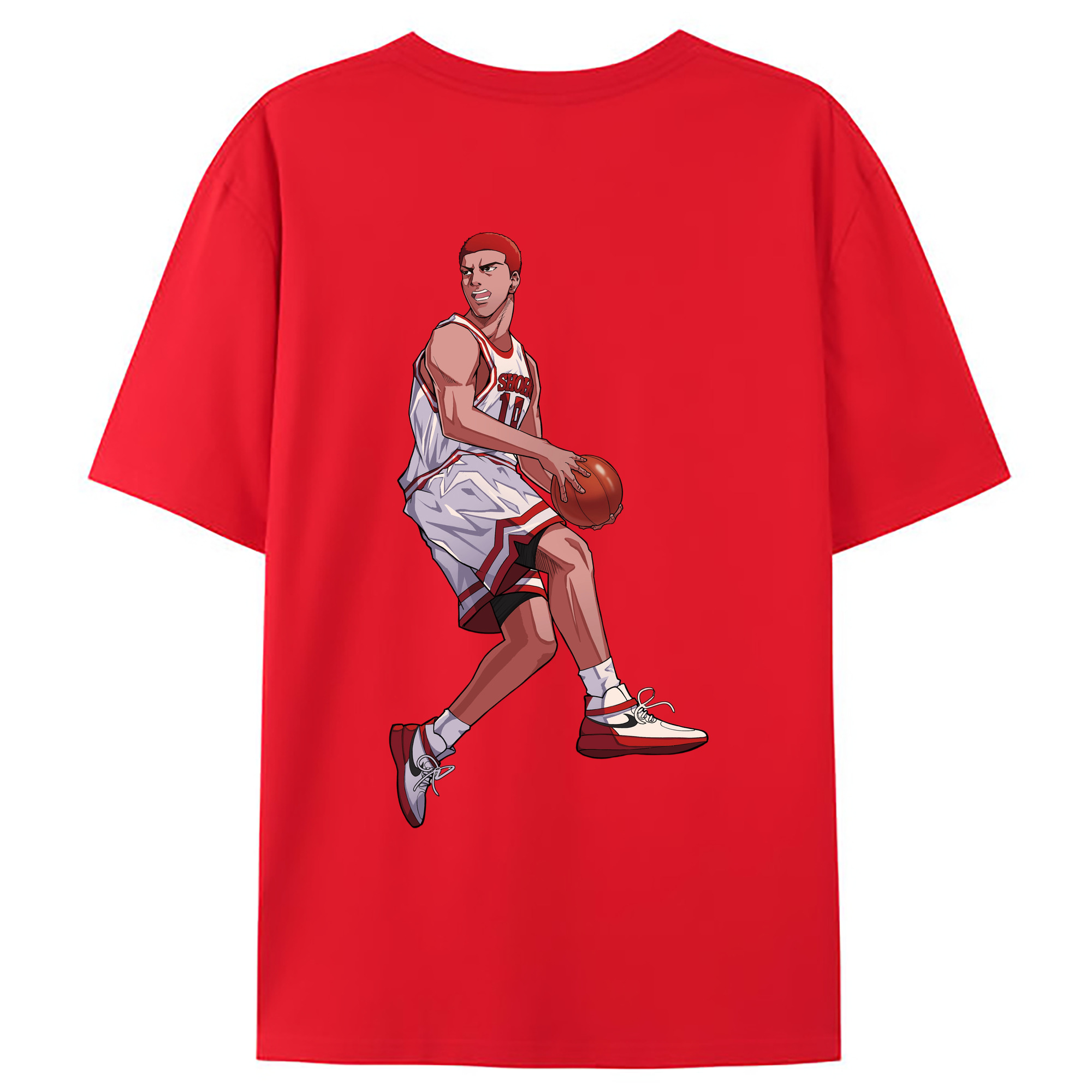 （画像用） SLAM DUNK／スラムダンク 綿100％ メンズ半袖Tシャツ（バックプリント） 通気性