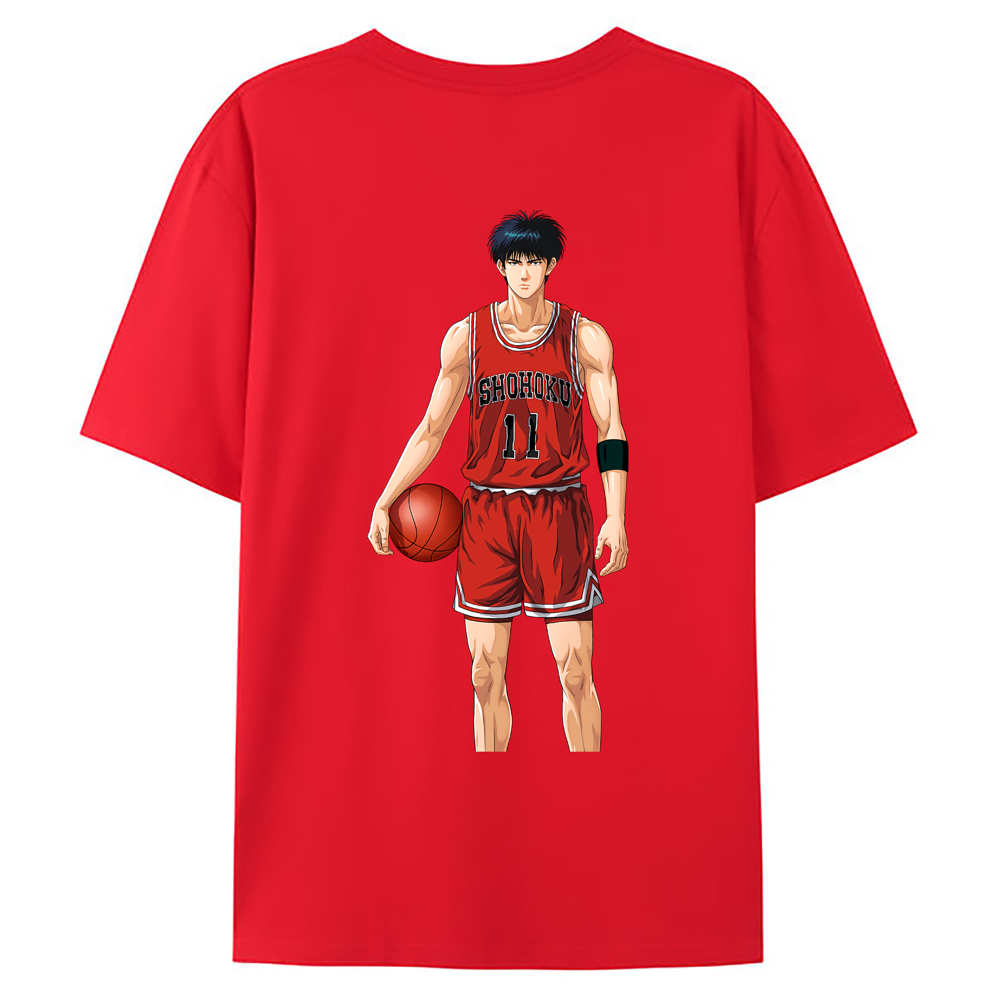 （画像用） SLAM DUNK／スラムダンク 綿100％ メンズ半袖Tシャツ（バックプリント） 通気性