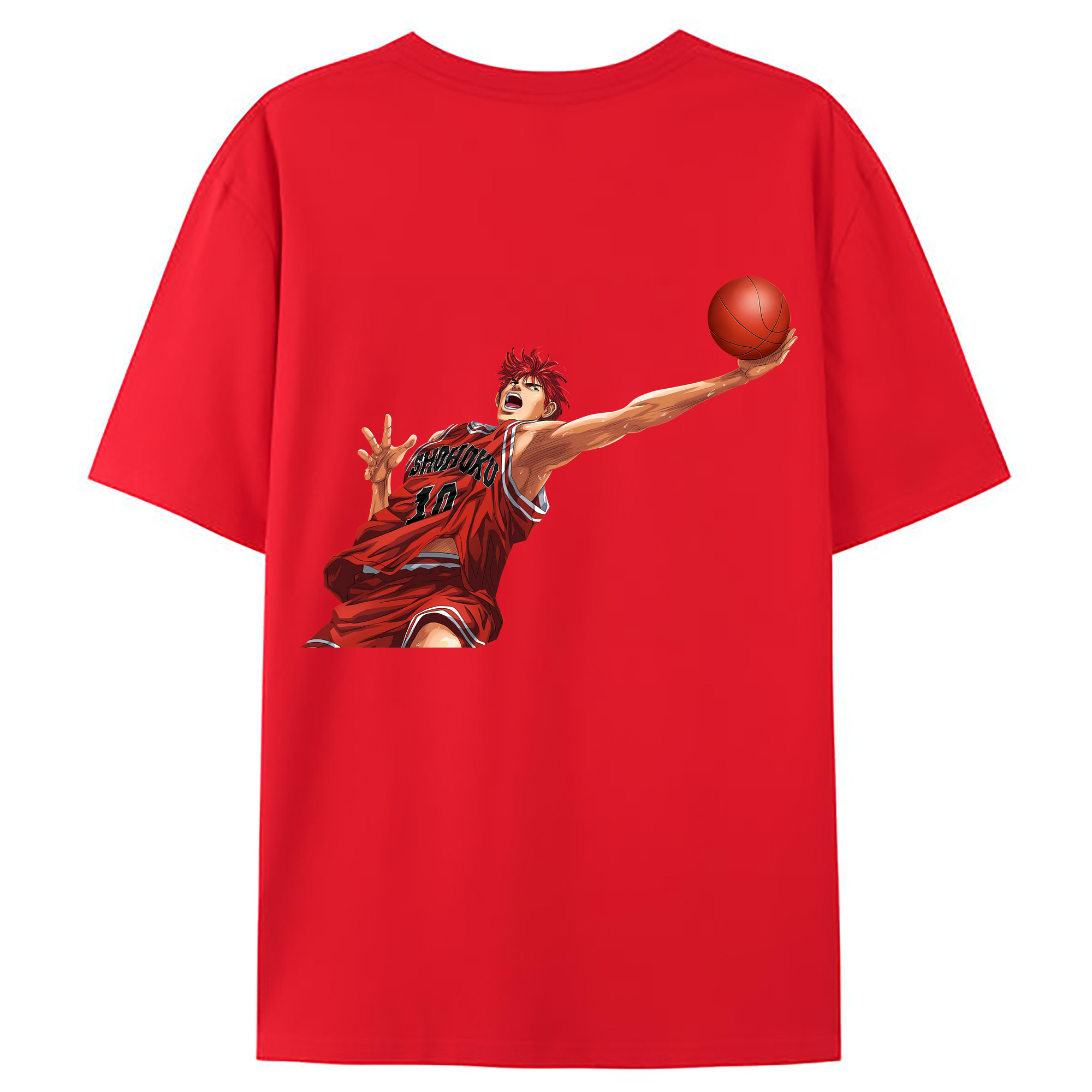 （画像用） SLAM DUNK／スラムダンク 綿100％ メンズ半袖Tシャツ（バックプリント） 通気性