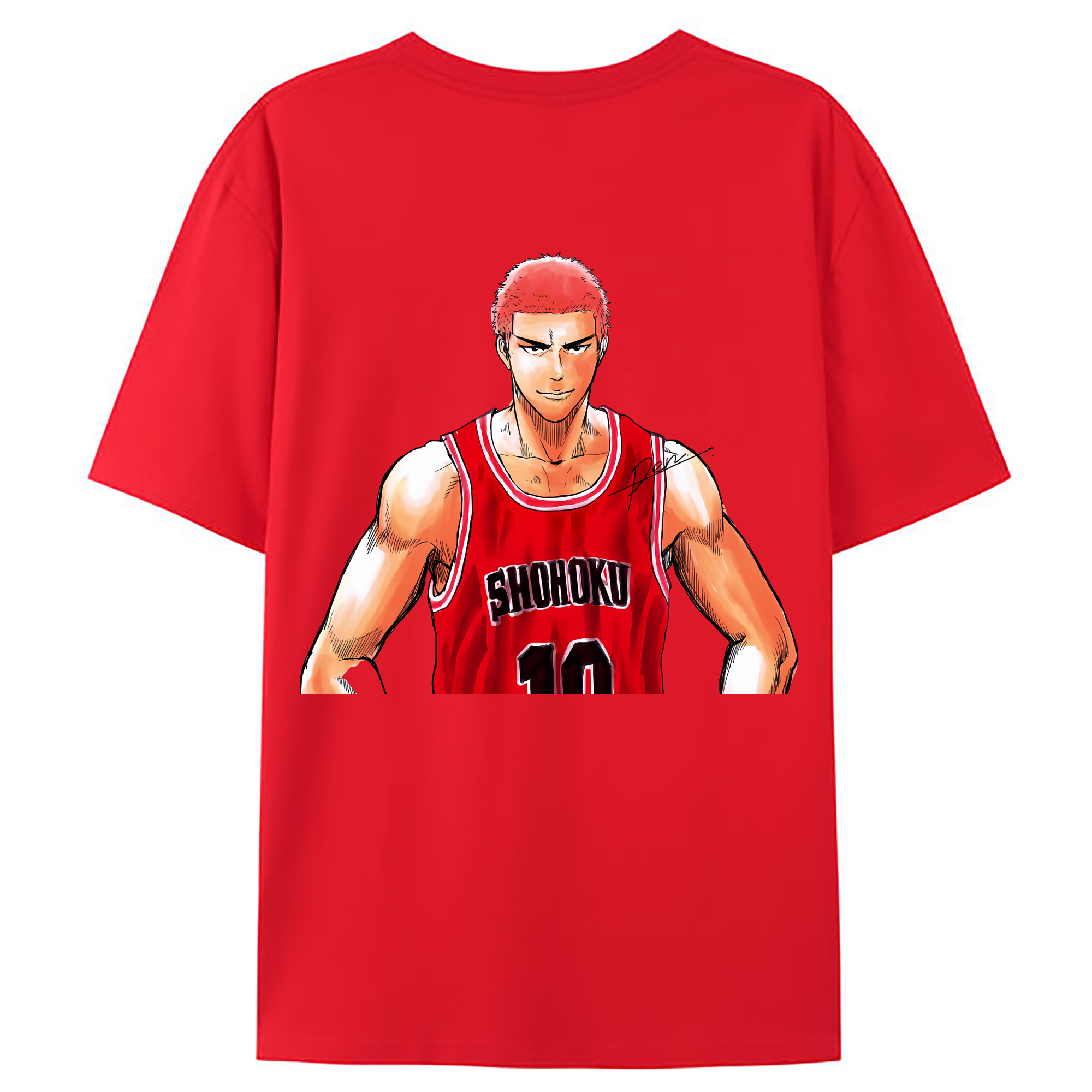 （画像用） SLAM DUNK／スラムダンク 綿100％ メンズ半袖Tシャツ（バックプリント） 通気性
