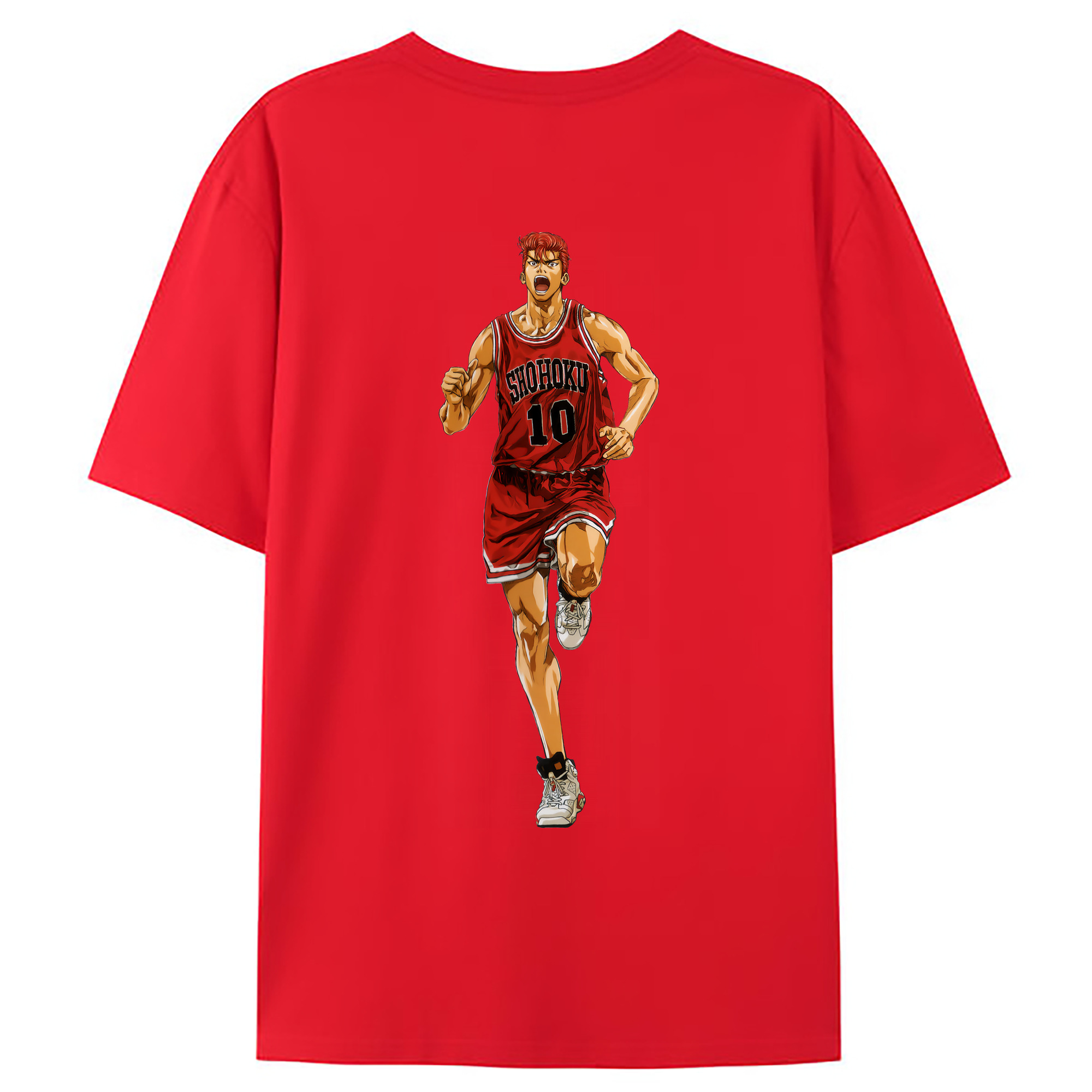 （画像用） SLAM DUNK／スラムダンク 綿100％ メンズ半袖Tシャツ（バックプリント） 通気性