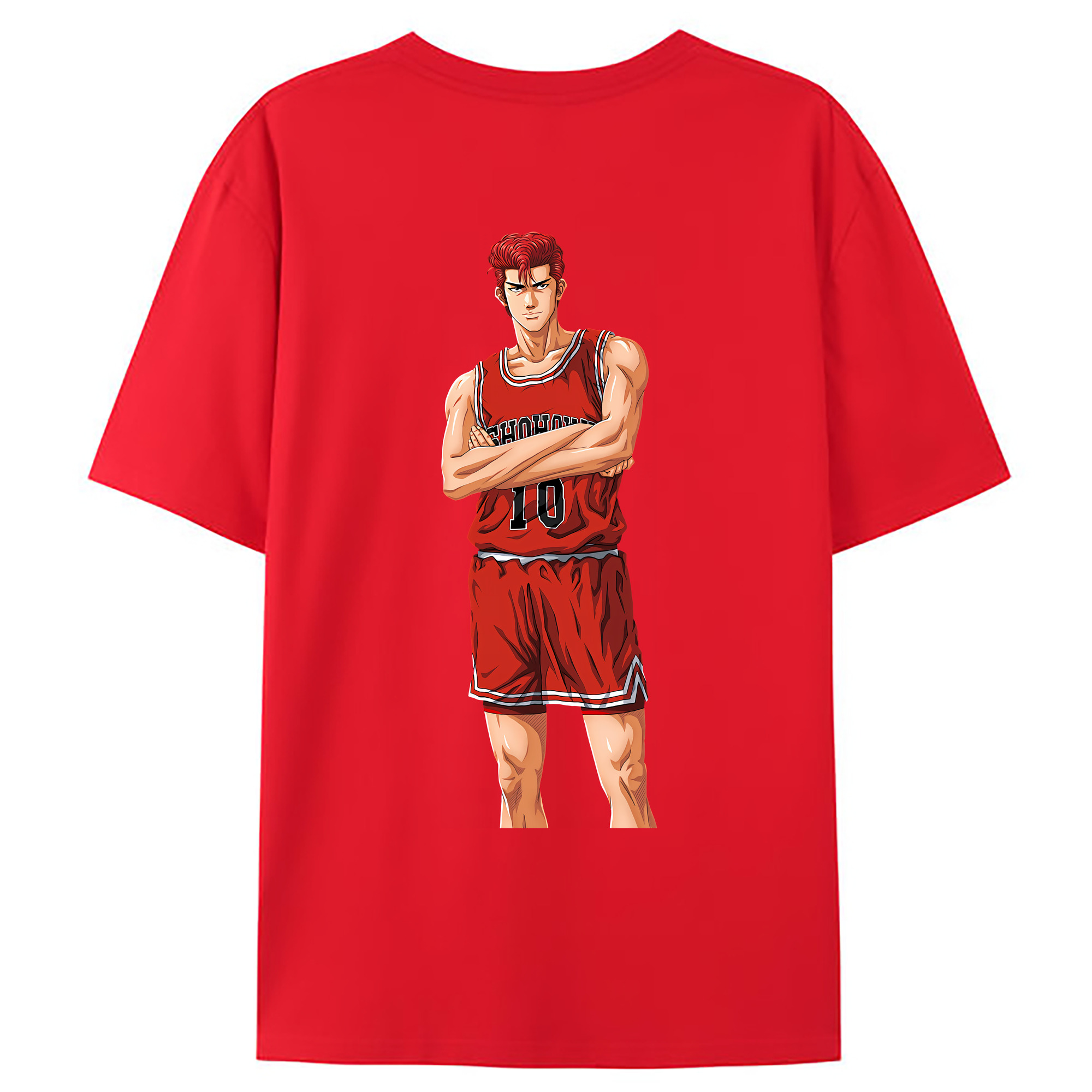 （画像用） SLAM DUNK／スラムダンク 綿100％ メンズ半袖Tシャツ（バックプリント） 通気性