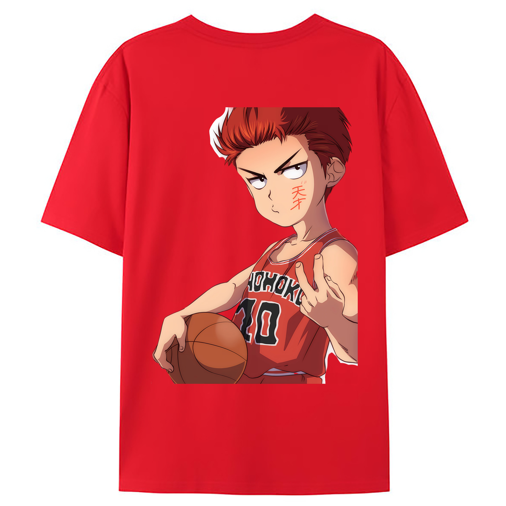 （画像用） SLAM DUNK／スラムダンク 綿100％ メンズ半袖Tシャツ（バックプリント） 通気性