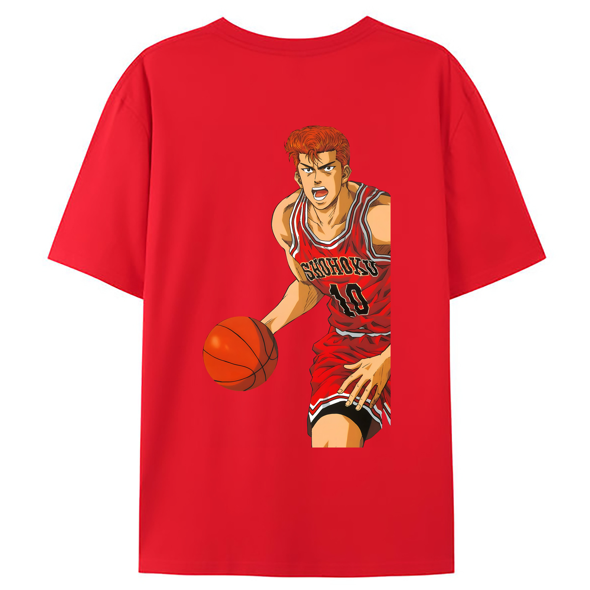 （画像用） SLAM DUNK／スラムダンク 綿100％ メンズ半袖Tシャツ（バックプリント） 通気性