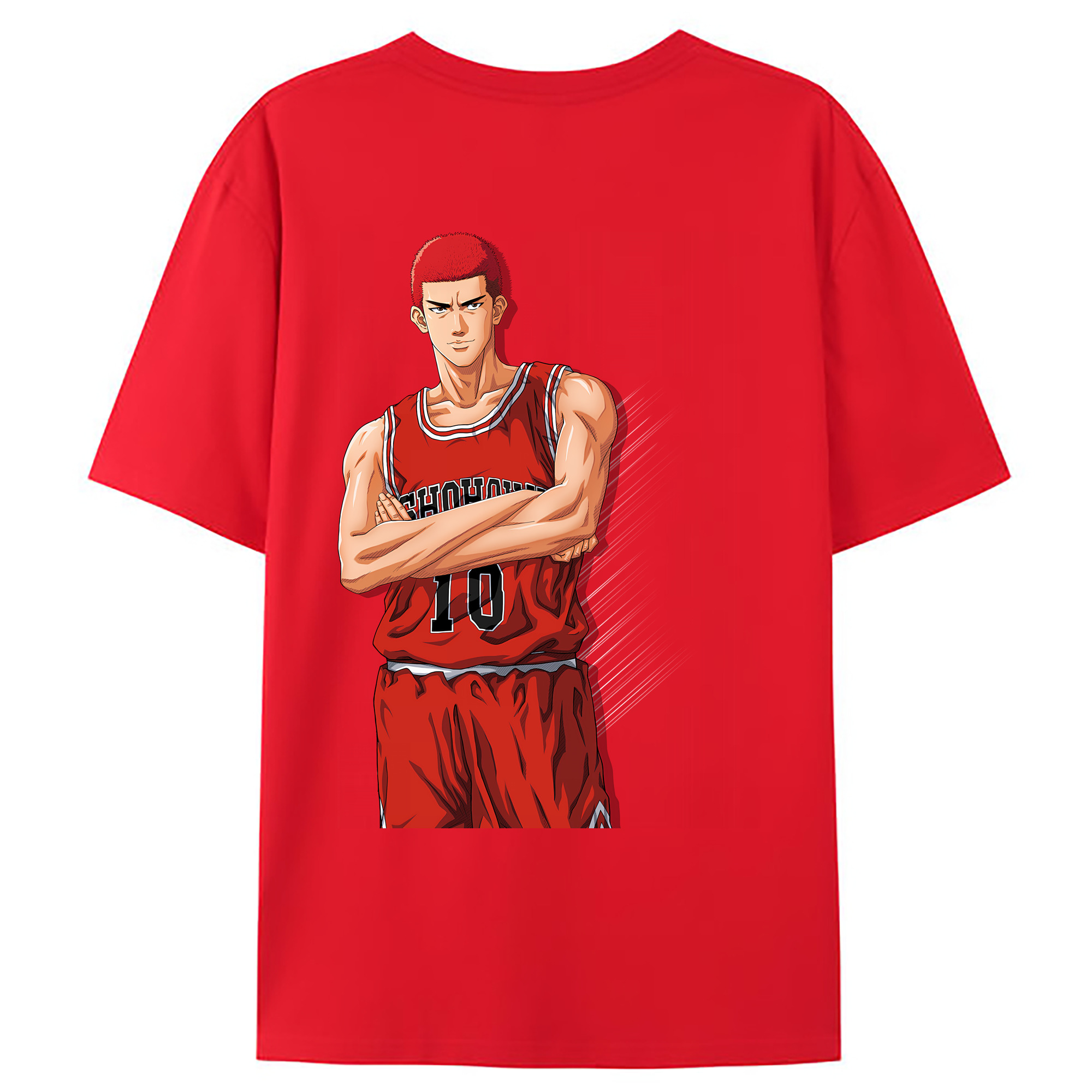 （画像用） SLAM DUNK／スラムダンク 綿100％ メンズ半袖Tシャツ（バックプリント） 通気性