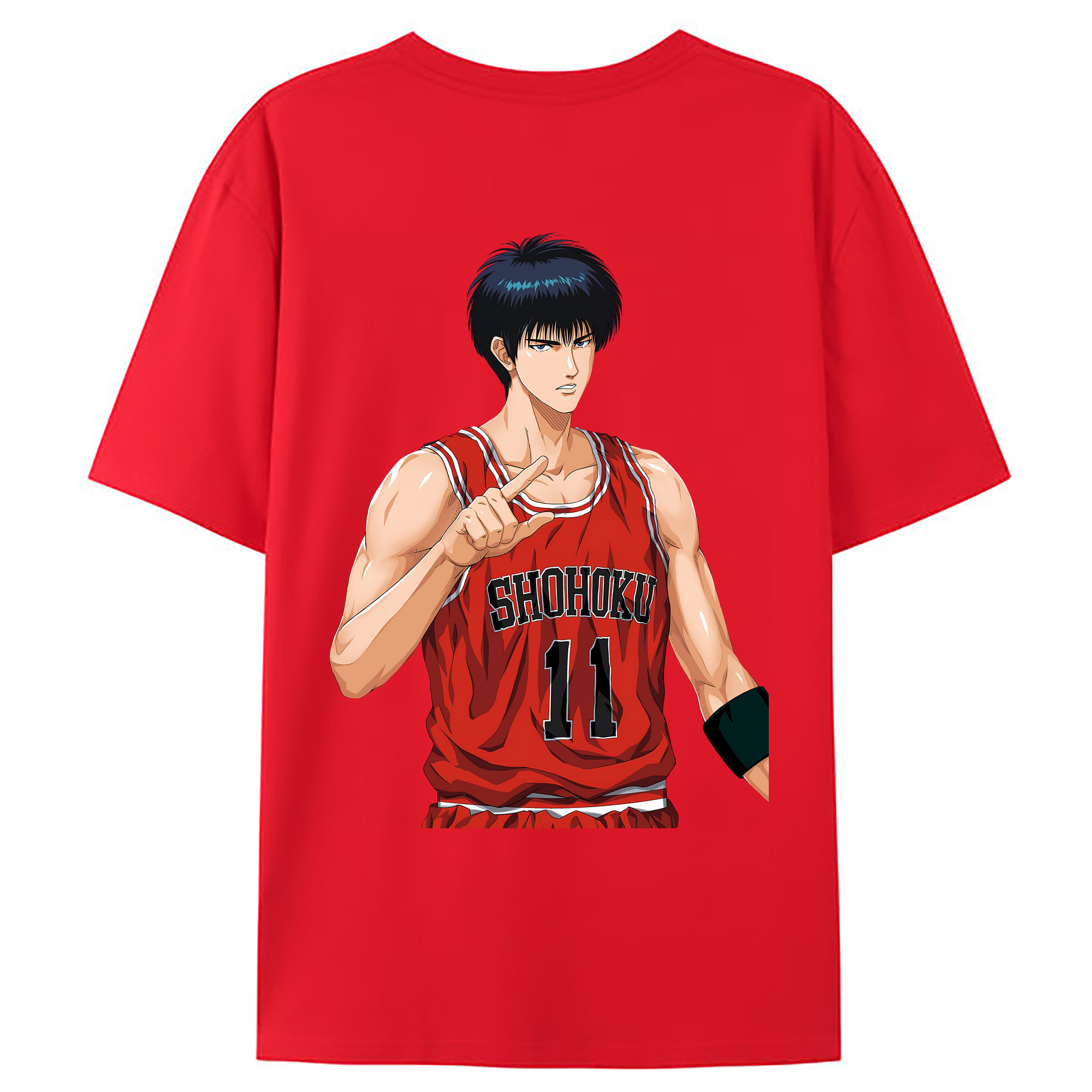 （画像用） SLAM DUNK／スラムダンク 綿100％ メンズ半袖Tシャツ（バックプリント） 通気性