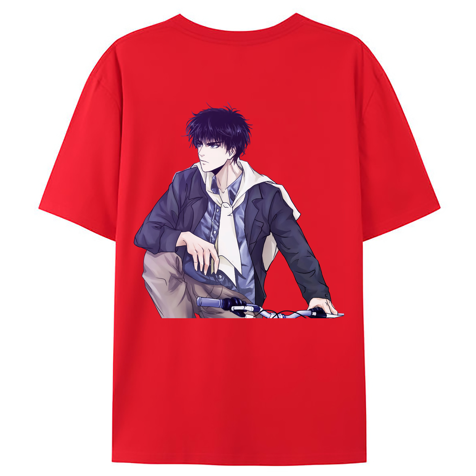 （画像用） SLAM DUNK／スラムダンク 綿100％ メンズ半袖Tシャツ（バックプリント） 通気性