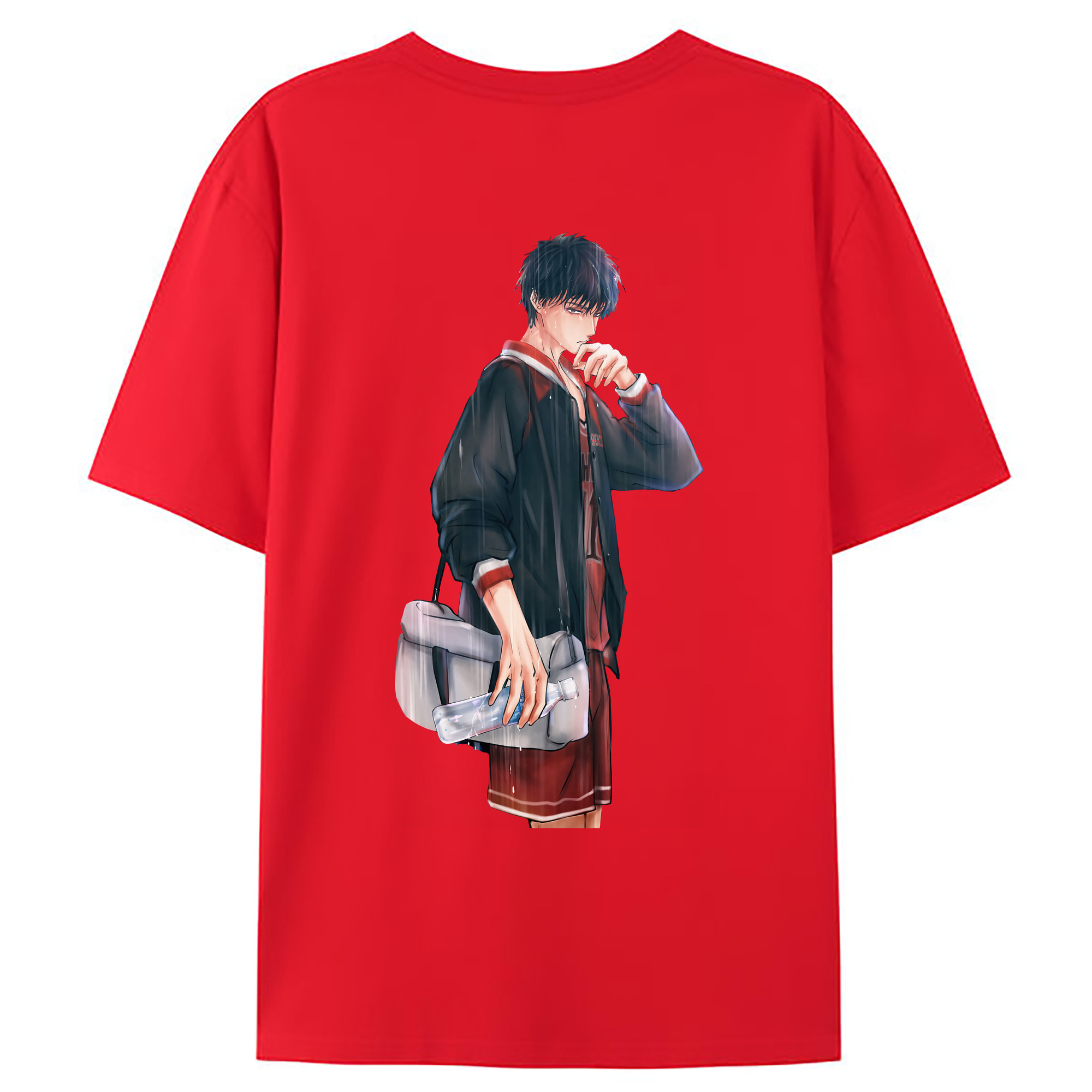 （画像用） SLAM DUNK／スラムダンク 綿100％ メンズ半袖Tシャツ（バックプリント） 通気性