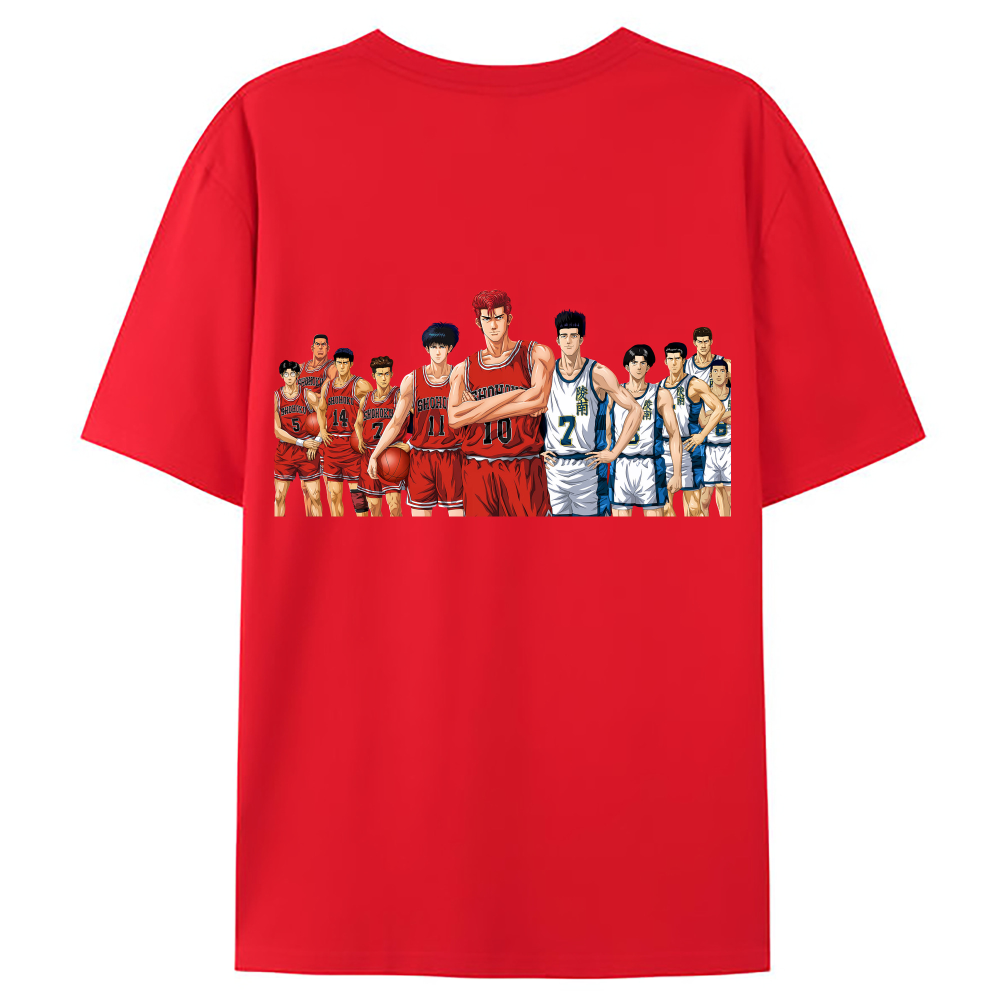 （画像用） SLAM DUNK／スラムダンク 綿100％ メンズ半袖Tシャツ（バックプリント） 通気性