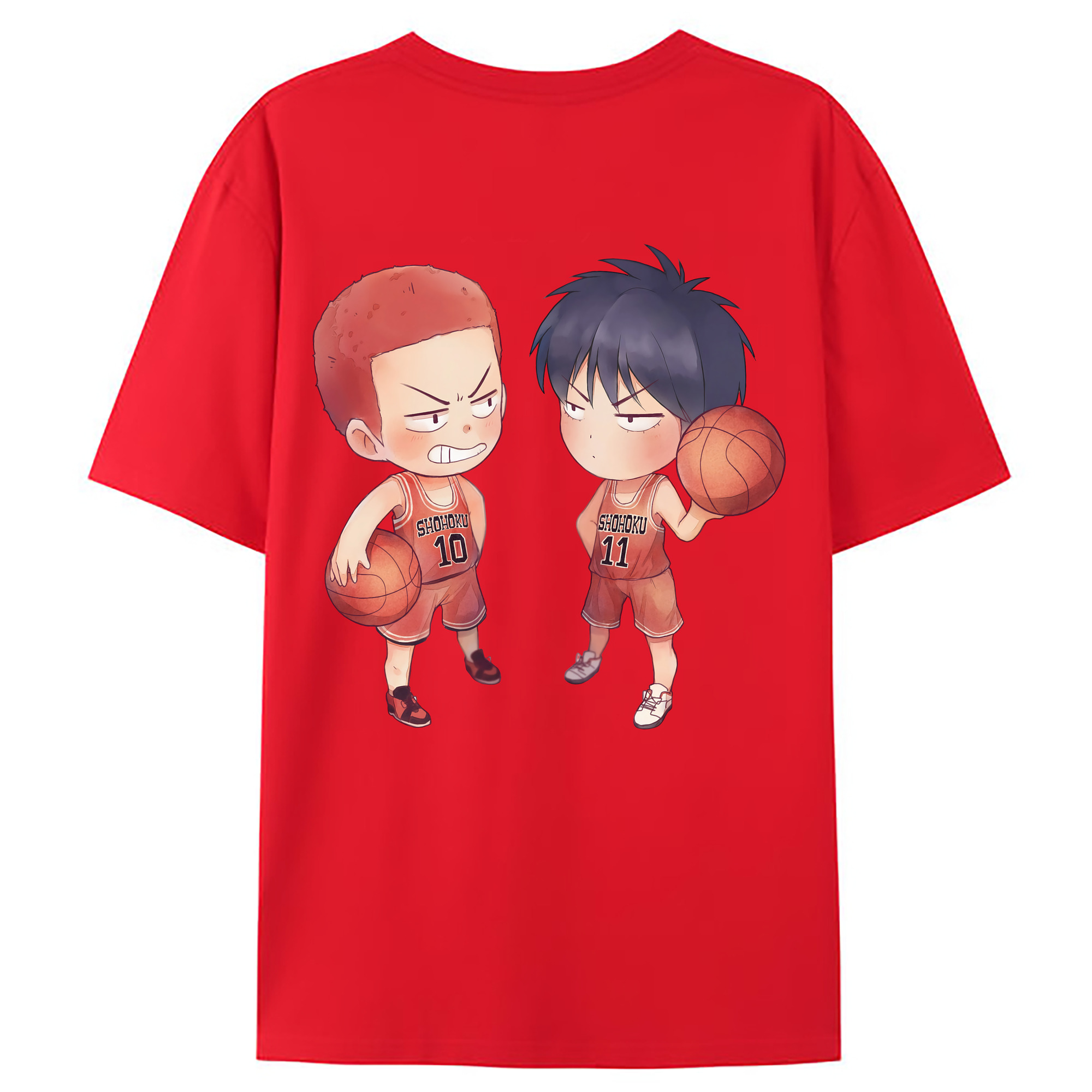 （画像用） SLAM DUNK／スラムダンク 綿100％ メンズ半袖Tシャツ（バックプリント） 通気性